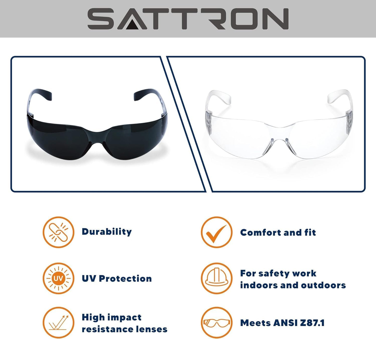 Clear Safety Glasses Bulk of 24, ANSI Z87.1 Eye Protection for Women Men, Scratch & Impact Resistant Protective Glasses, Ideal for Lab, Construction, Shooting