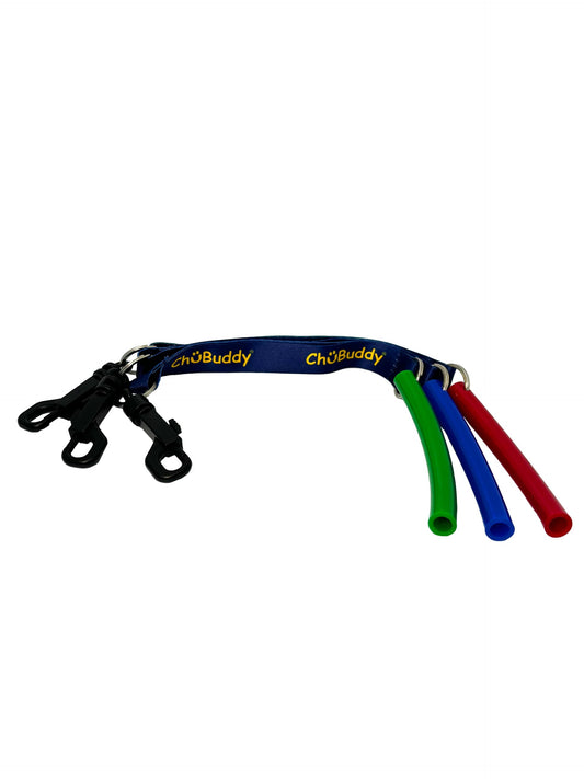CHU-BUDDY chubuddy Strong Tubes 3 Pack Blue Green & Red - Clip on
