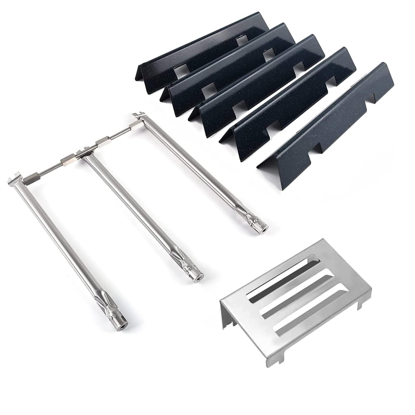 7636 15.3'' Porcelain-Enameled Flavorizer Bars,69787 Burner Tube,67060 Heat Deflector Replacement Parts Repair Kit for Weber Spirit II 300 Series(with Up Front Control),Model Years 2017 and Newer
