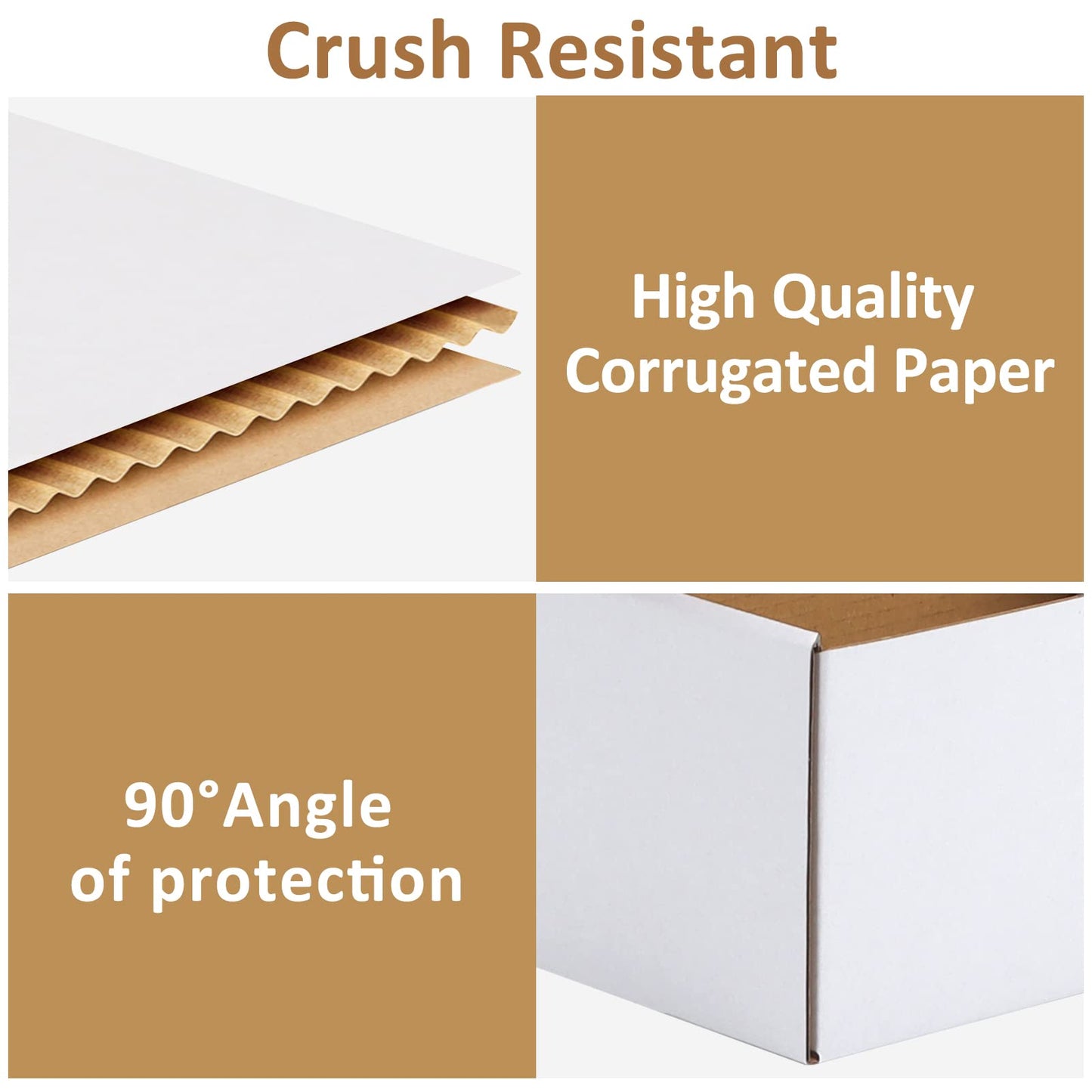 RLAVBL Small Shipping Boxes 12X9X4 White Corrugated Mailer 20 Pack