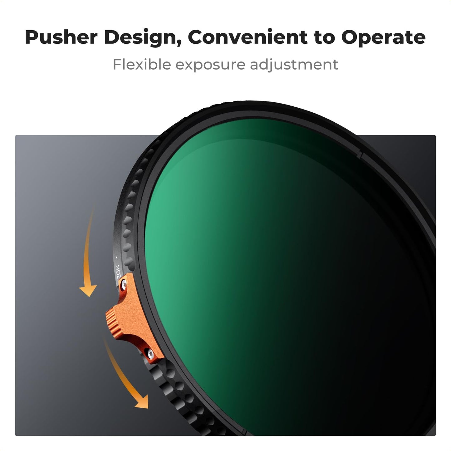 K&F CONCEPT 77mm Ultra-Low Reflectance Variable ND Filter - ND2-ND400 (1-9 Stops) HD Optical Glass 28-Layer Nano Coating Neutral Density Filter for Camera Lens (Nano-X Series)