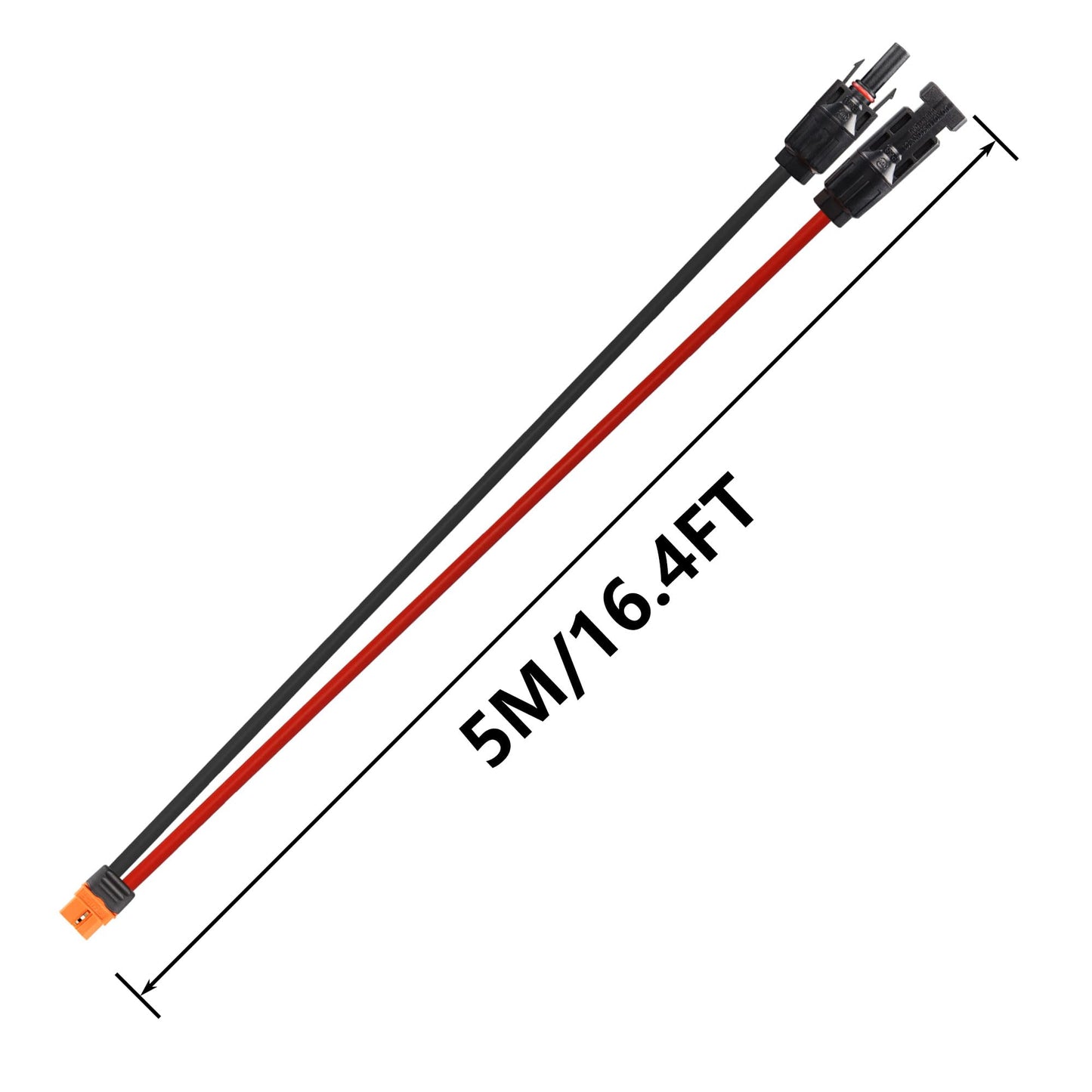 CERRXIAN 16.4FT/5M 12AWG Solar Panel Connector to XT60i Female Solar Panel Power Cable for Portable Power Station, RV, Lipo Battery