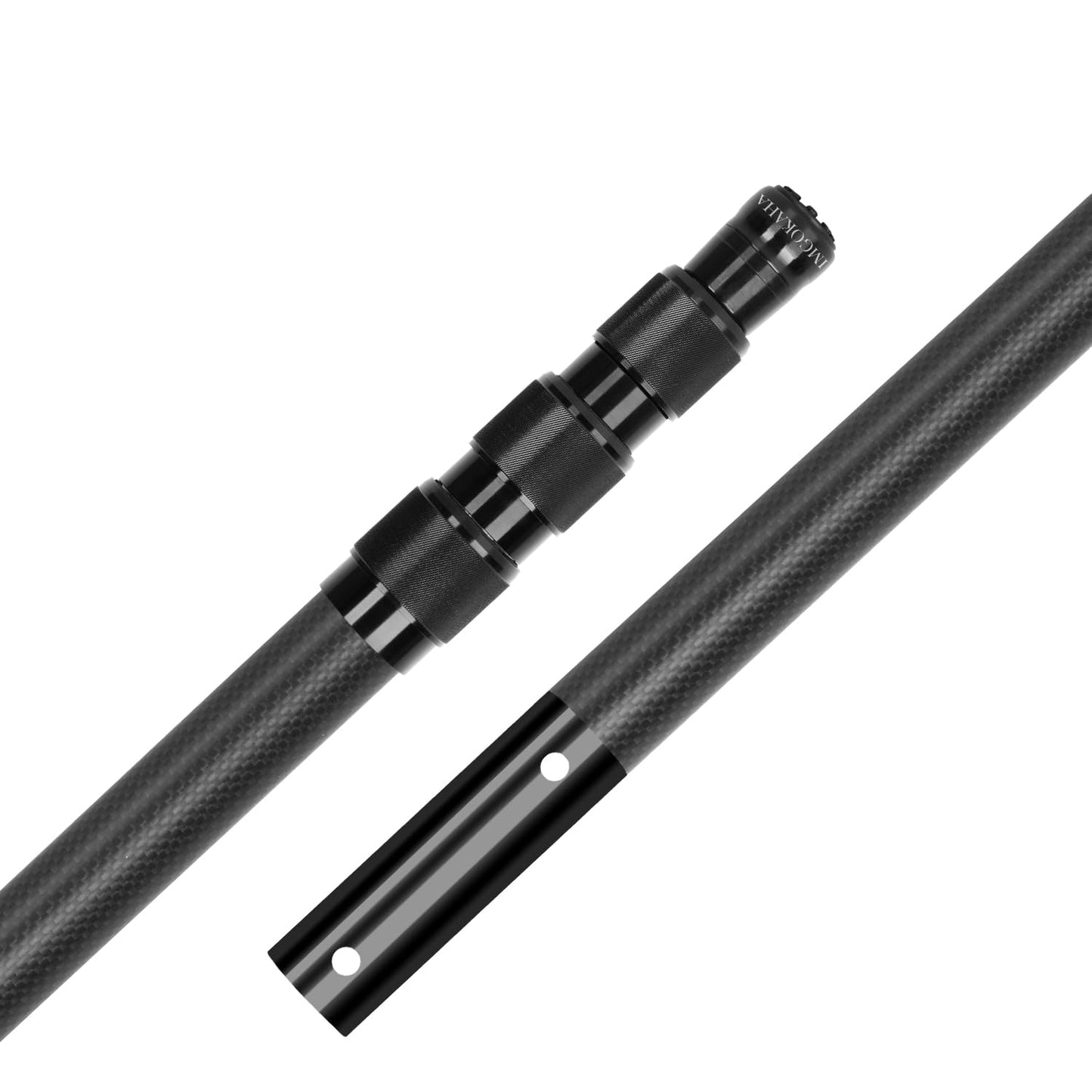 Imgokaha Carbon Fiber Pool Pole - Professional 15 Foot Telescopic Pool Cleaning Pole, Pool Skimmer Net Pole, Telescoping Swimming Pool Poles Heavy Duty 15FT