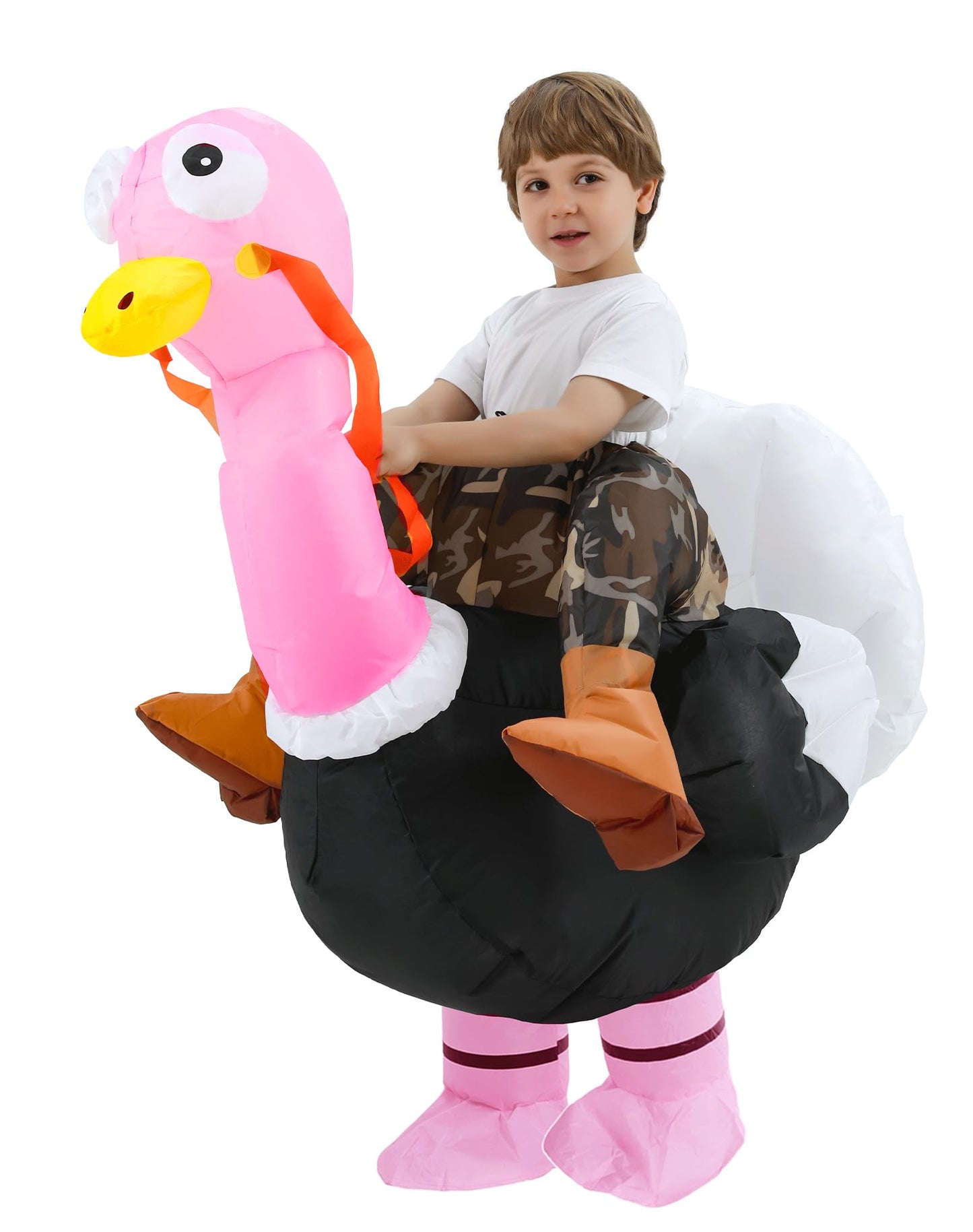 JOYBRO Inflatable Ostrich Costume Kids, Ride on Ostrich Suit, Blow up Costumes for Boys Girls Halloween, One Size 120-150cm