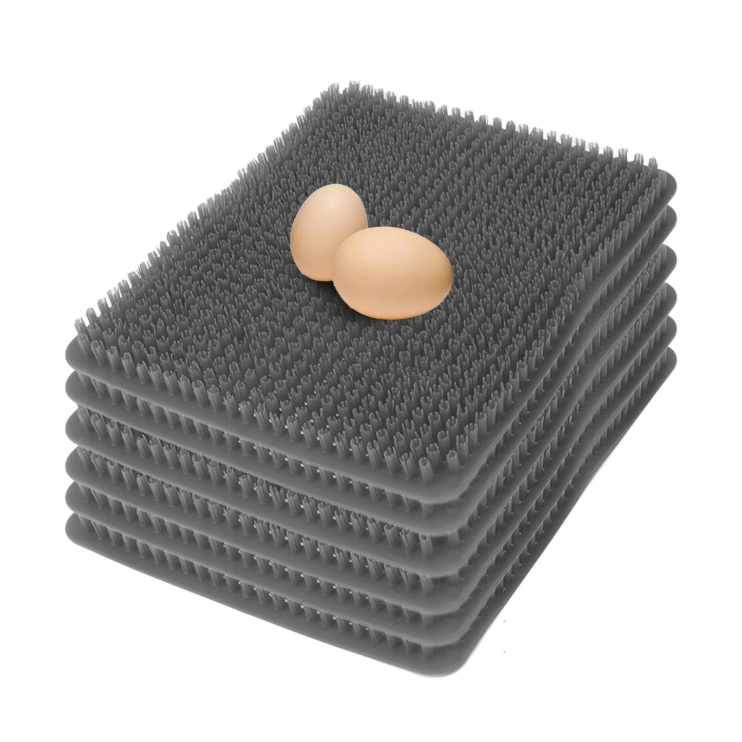 6 Pcs Chicken Nesting Box Pads, Washable Nesting Box Liners, Easy to PE Nesting Pads for Coop Chicken Egg Laying Accessory, 13.8x12.2in (Gray)