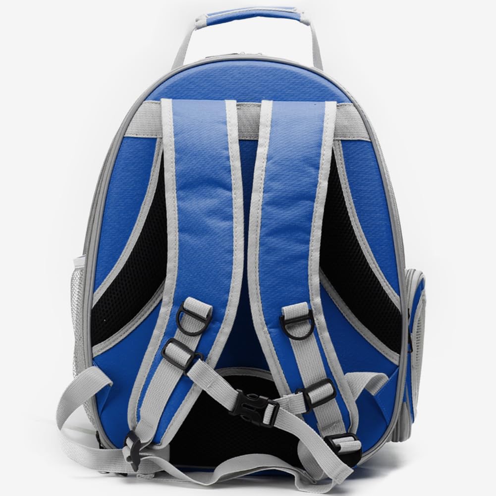 Bubble Cat Backpack,Expandable Backpack for Cats,Fit up to15 lbs Cats,Pet Outdoor Backpack (Blue, Front Expan)
