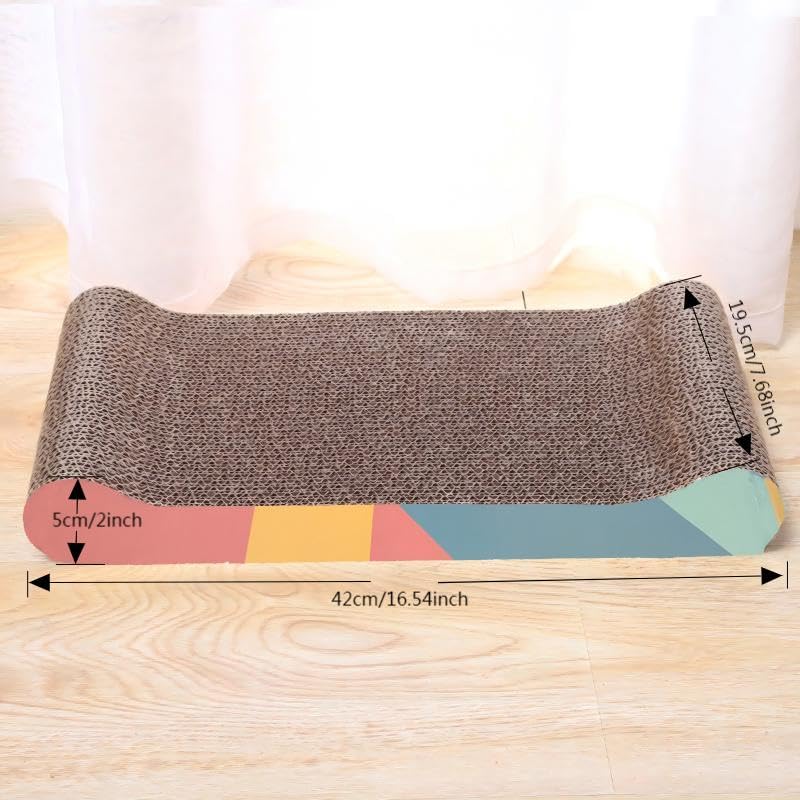 Cat Scratch Board, Bone-Shaped Design cat Scratch pad, Brown Corrugated Cardboard, pet cat Toy, Reversible cat Scratch Toy (4pcs)