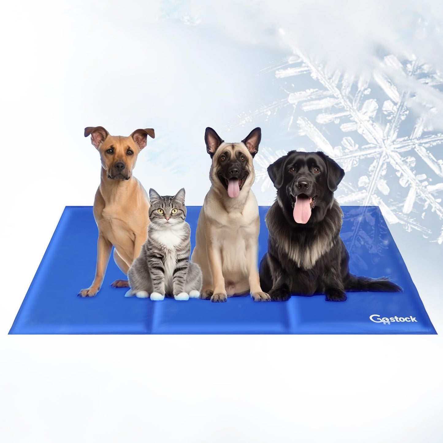 2025 Cooling Mat for Dogs Pets Cats, GoStock Pet Cooling Mat Non-Toxic Gel Self Cooling Pad, Durable Waterproof Puppy Cool Mat/Pad for Crates, Kennels Beds, Ideal for Home & Travel (XXL:120x80cm)