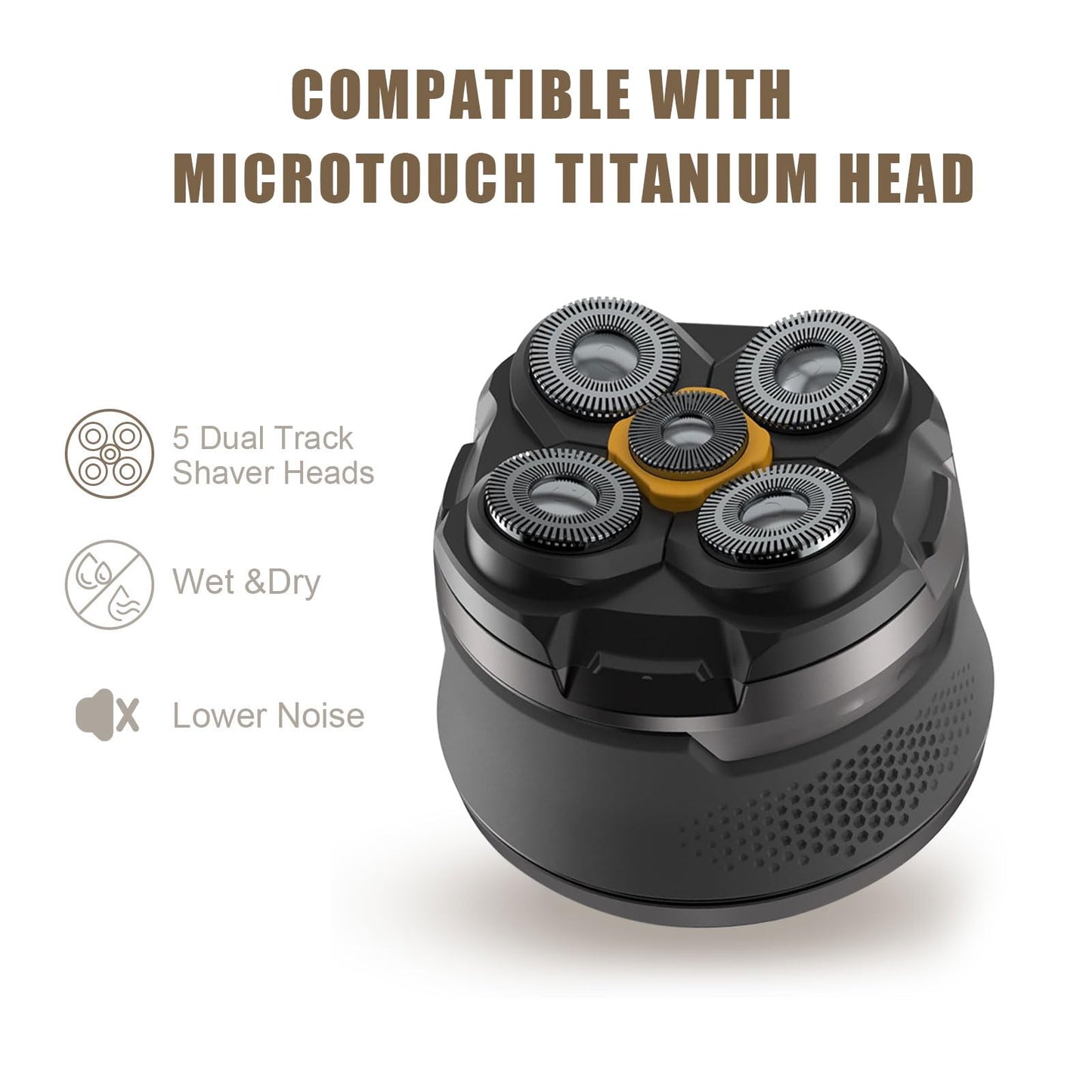 3PCS Shaver Replacement Blades Compatible with MicroTouch Titanium Head,Stainless Steel Material (black)