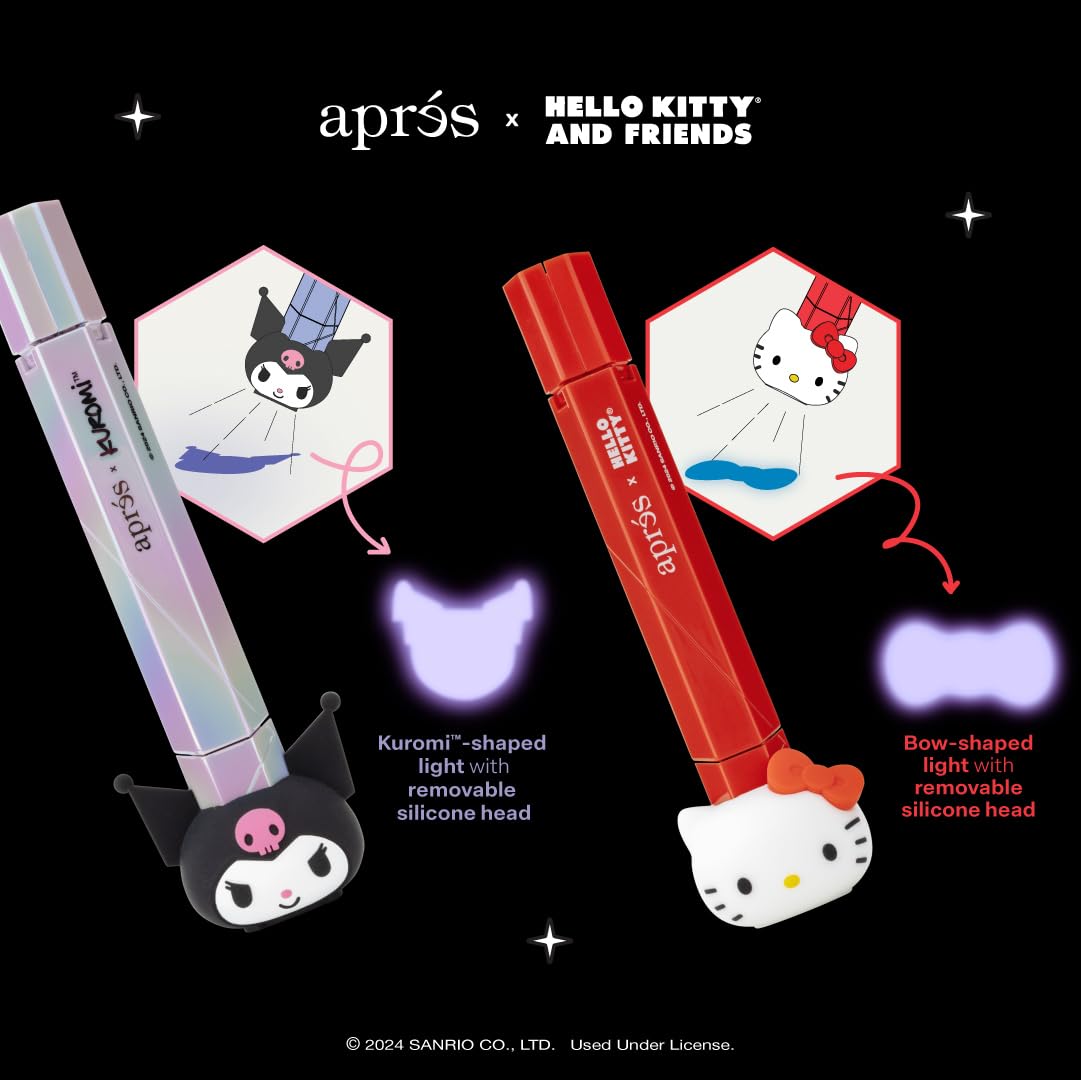 APRÉS x Hello Kitty® Omni Light, Gel-X UV LED Nail Lamp, Flash Curing Wand, Handheld or Standing Cordless Nail Lamp for Gel Nails