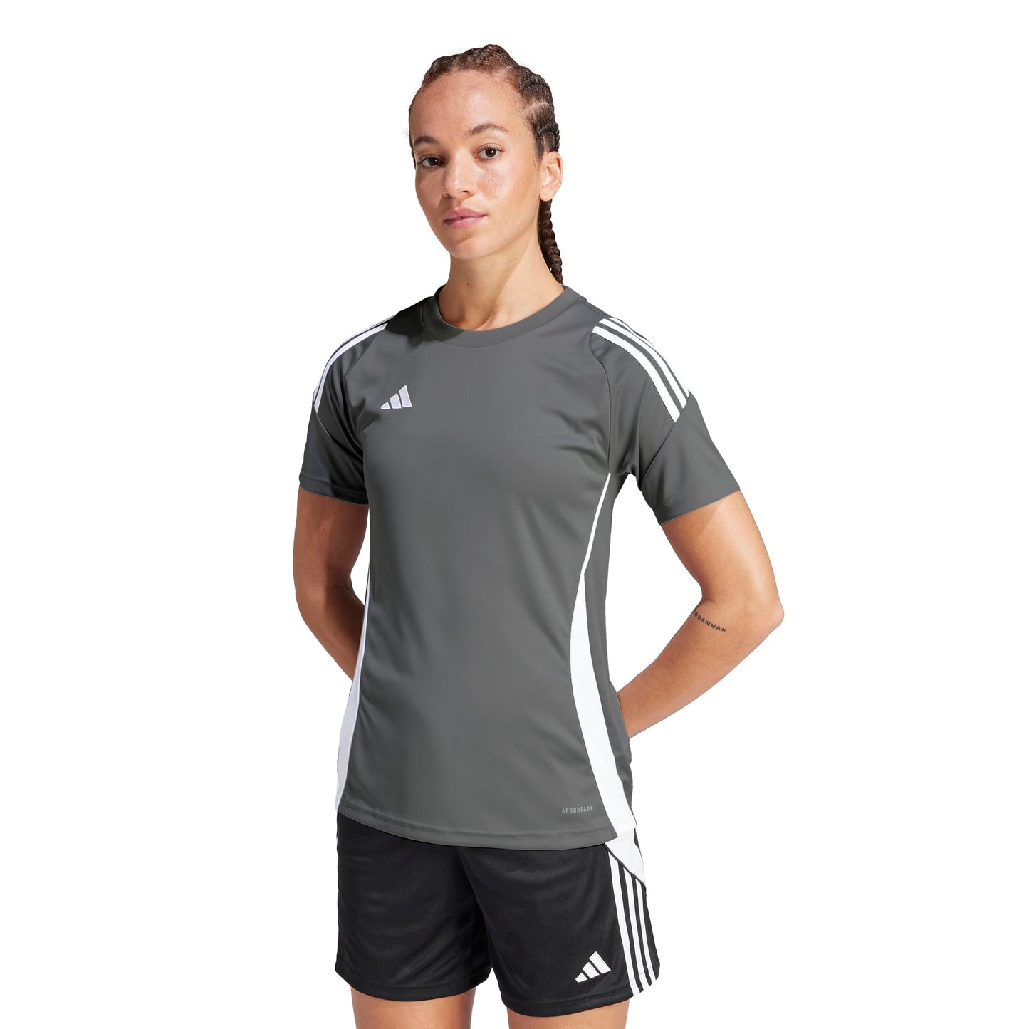 adidas Women's Tiro 24 Jersey, Team Mid Grey/White, X-Small