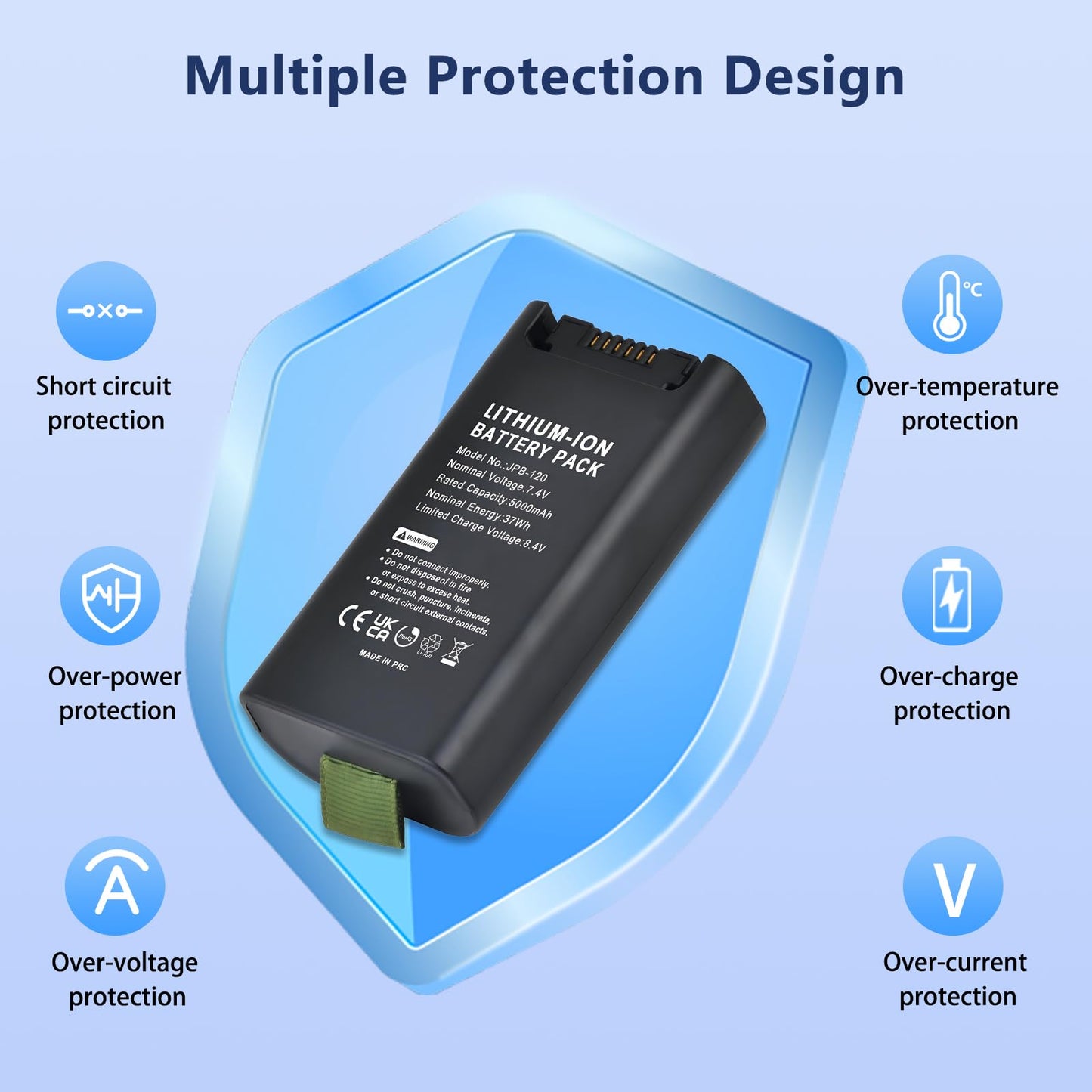 TAVT 5000mAh Rechargeable Lithium-ion Battery for JBL PartyBox Club 120 Portable Speake, Perfect Replacement for JBL Battery 200(1 Pack) 7.4V 37Wh
