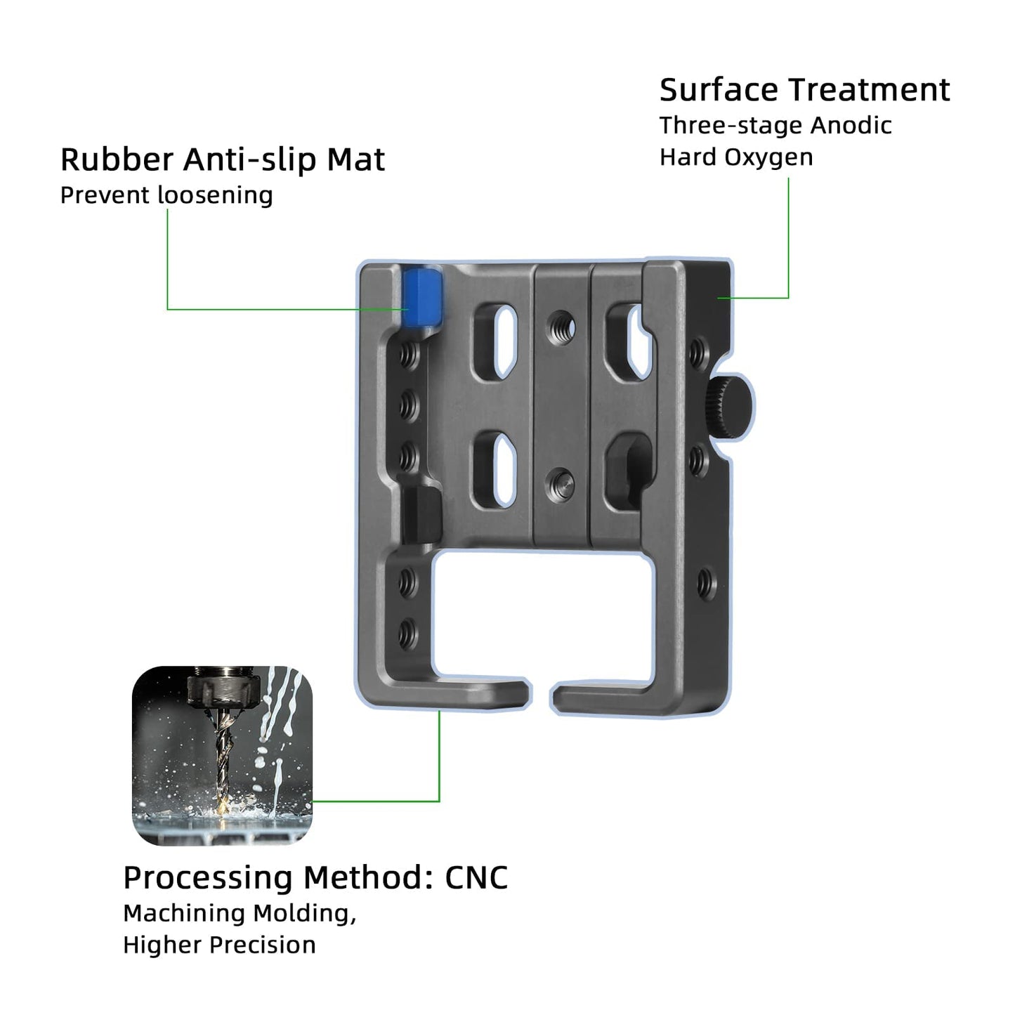 FANAUE Universal Phone Mount with 1'' Ball for Smartphones 2.3'' to 3.4'', Compatible with RAM Mounts B Size Double Socket Arm & Bike Motorcycle Cellphone Holder with Shock Absorber (CPC-07PRO)