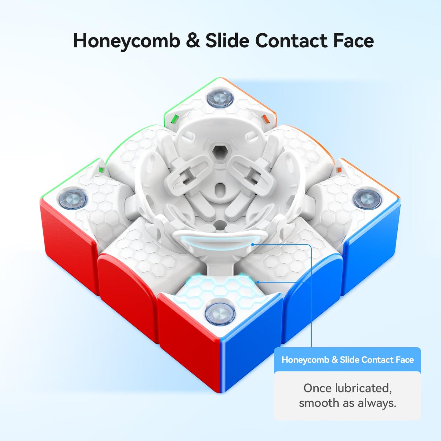 GAN356 M E Speed Cube 3x3 Magnetic, Customized 12 Tension Settings & 48 Clear Magnet Capsules, Practice Speedcube for Kids Adults Beginners Travel Games, Frosted Version