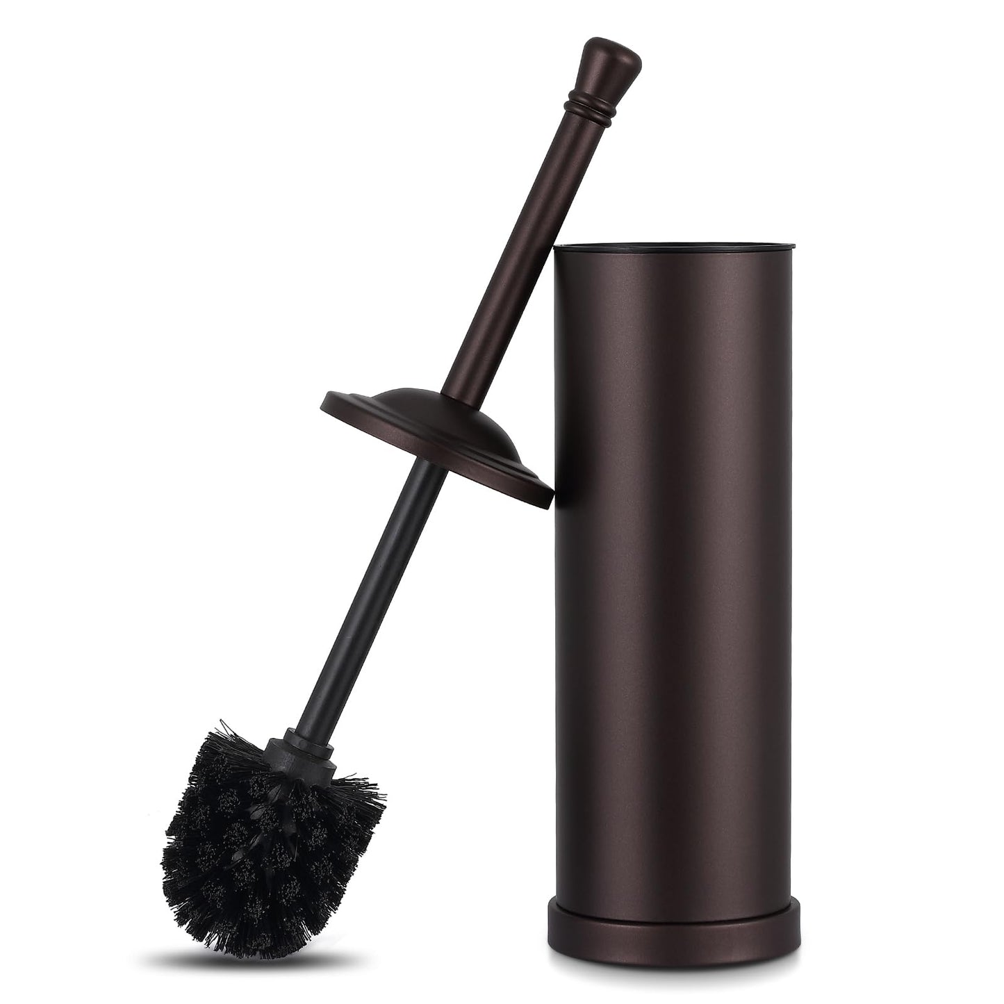 Bronze Stainless Steel 304 Toilet Brush and Holder,Toilet Bowl Brush with Long Handle for Bathroom,Toilet Cleaner Brush-Space,Saving,Covered Brush,Durable, Deep,Cleaning,Splash Resistant