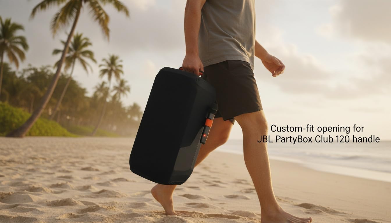 Dust Cover Case for JBL PartyBox 110/JBL PartyBox Club 120 - Portable Party Speaker, Protective Cover with Elastic Band Protective Dust Case for JBL Speaker（Cover Only）
