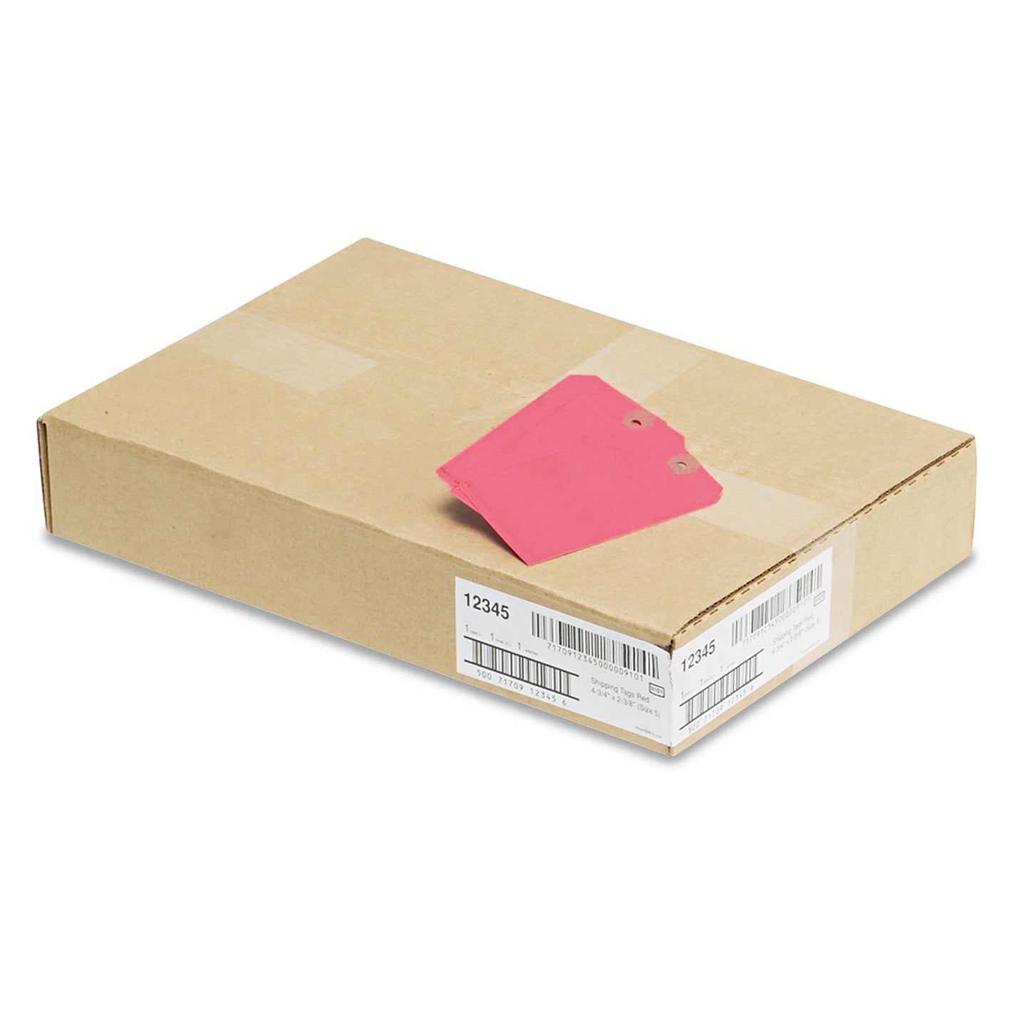 Shipping Tags, Red, 4-3/4" x 2-3/8", Unstrung, 1000/B
