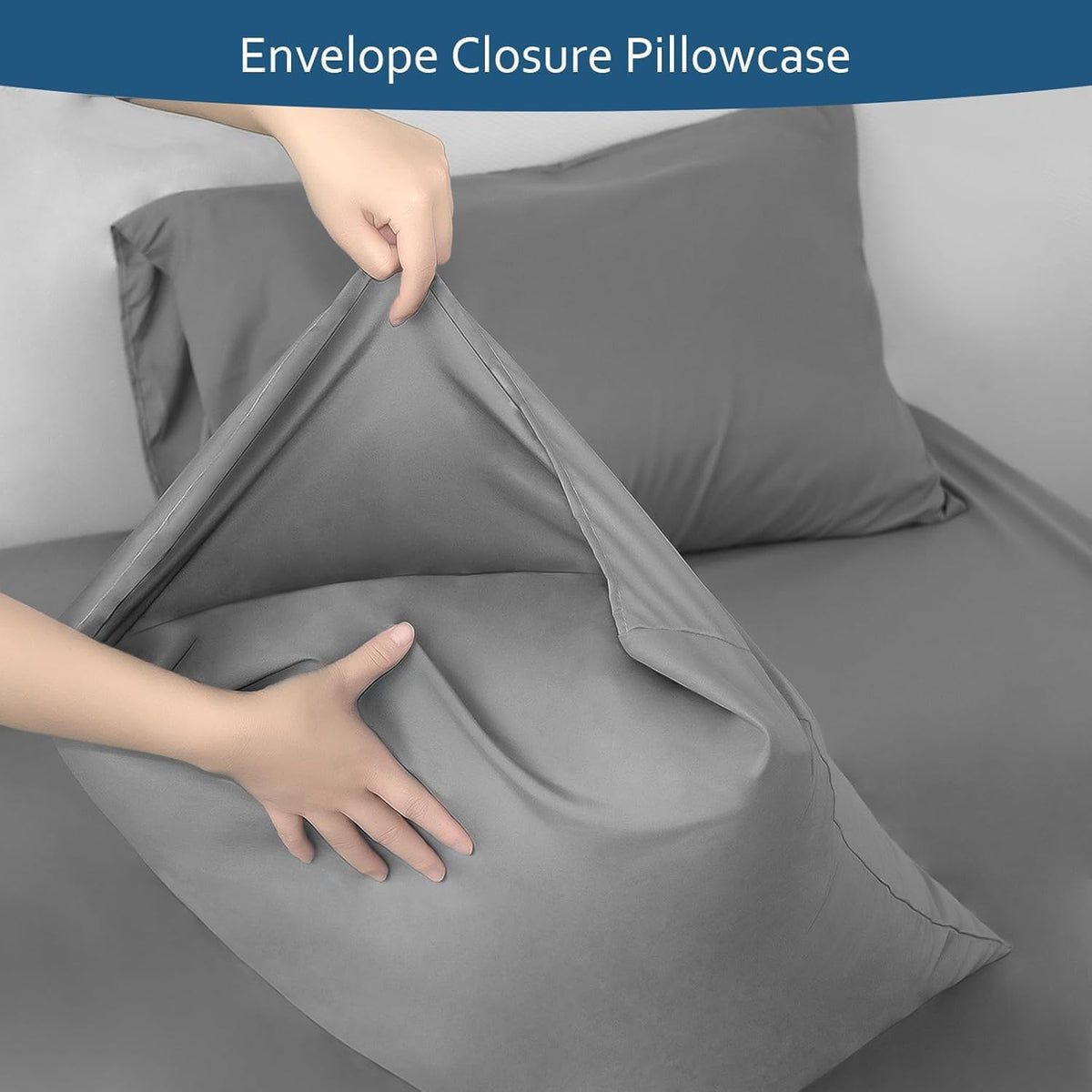 Deep Pocket Queen Sheet Set - 4 Piece Queen Size Bed Sheet Set, Fade Resistant Queen Sheet Set - Extra Deep Pocket Fitted Sheet,Fits 16in to 24in Pillow Top Air Bed Mattress