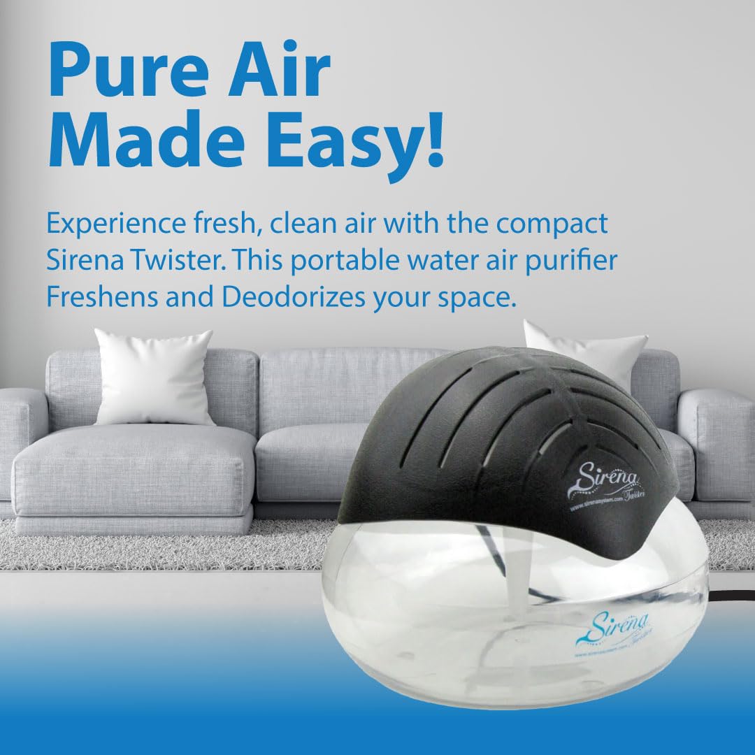 Sirena Twister Air Purifier and Freshener - Black