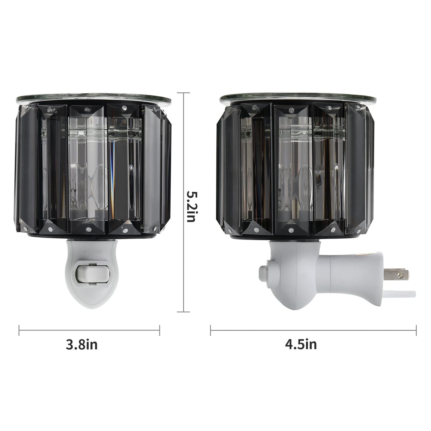 DRQ Plug in Wax Warmer- Ironwork Crystal Pluggable Fragrance Warmer for Warming Scented Candles or Wax Melts,Electric Oil Burner Wax Melt for Home, Kitchen, Living Room, Bedroom, SPA