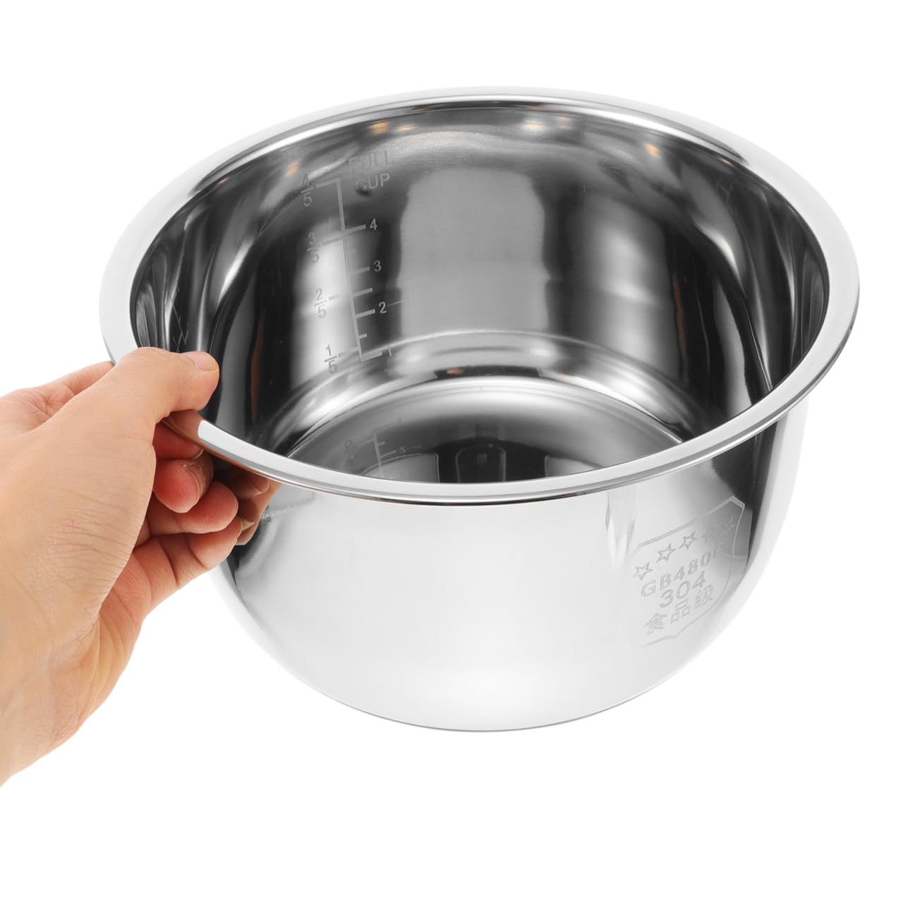 VICASKY 304 Stainless Steel Rice Cooker Inner Pot,Non-Stick Replacement Pot Thickened Universal for Quick Cooking 8.26 Inch (3L)