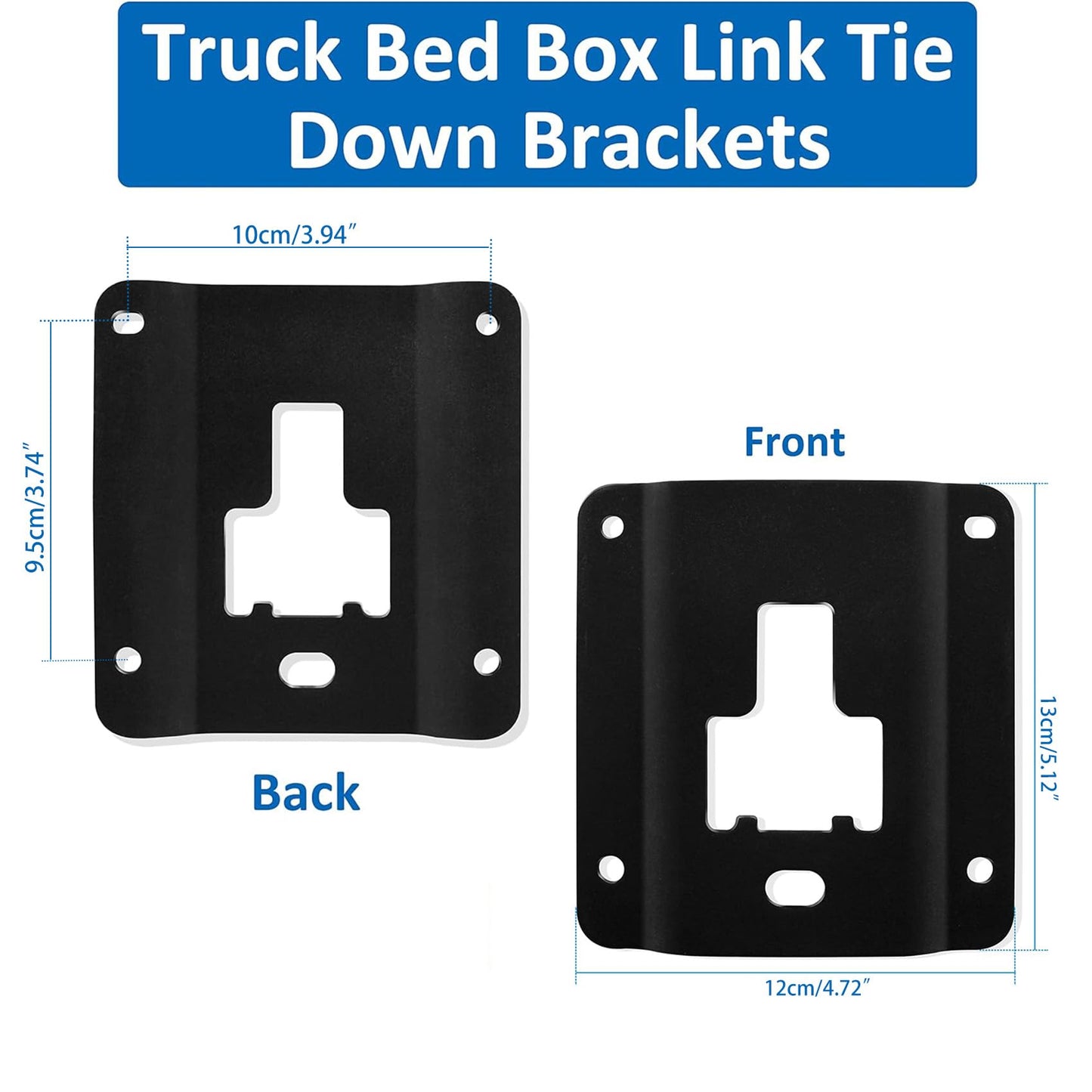 Boxlink Truck Bed Tie Downs Anchor Cleats & Plates Compatible with 2015-2025 F150 F250 F350 Raptor Replace #FL3Z99000A64B FL3Z-9928408-AB, Pack of 4
