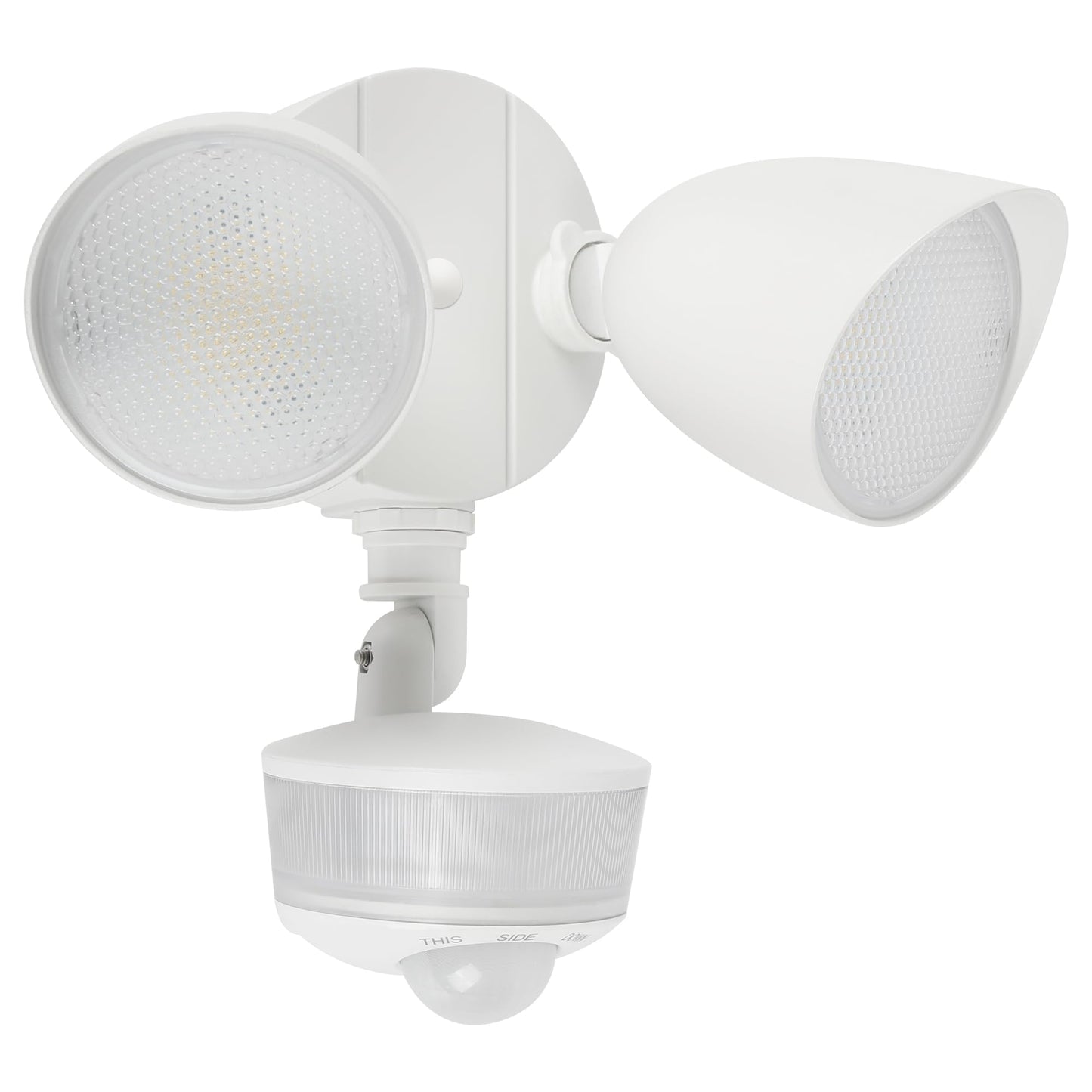 LUTEC 34W 3000 Lumen Motion Sensor Outdoor Lights, 5000K Daylight, IP65 Waterproof Flood Lights Outdoor with Night Light, Dusk to Dawn Motion Detector Security Lights for Outside Garage, Yard-White