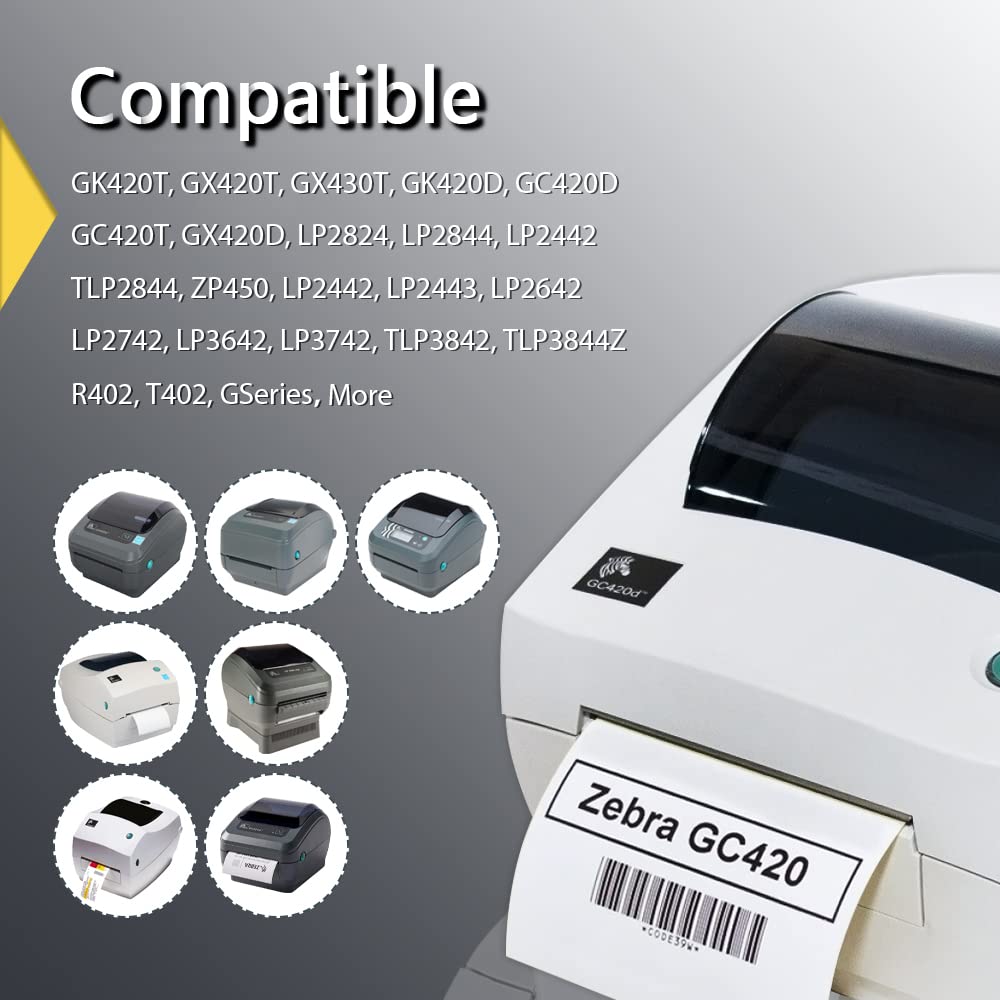 BETCKEY - 1.25" x 1" (32 mm x 25 mm) UPC Barcode & Address Labels Compatible with Zebra & More Label Printer,Premium Adhesive & Perforated [6 Rolls, 8280 Labels]