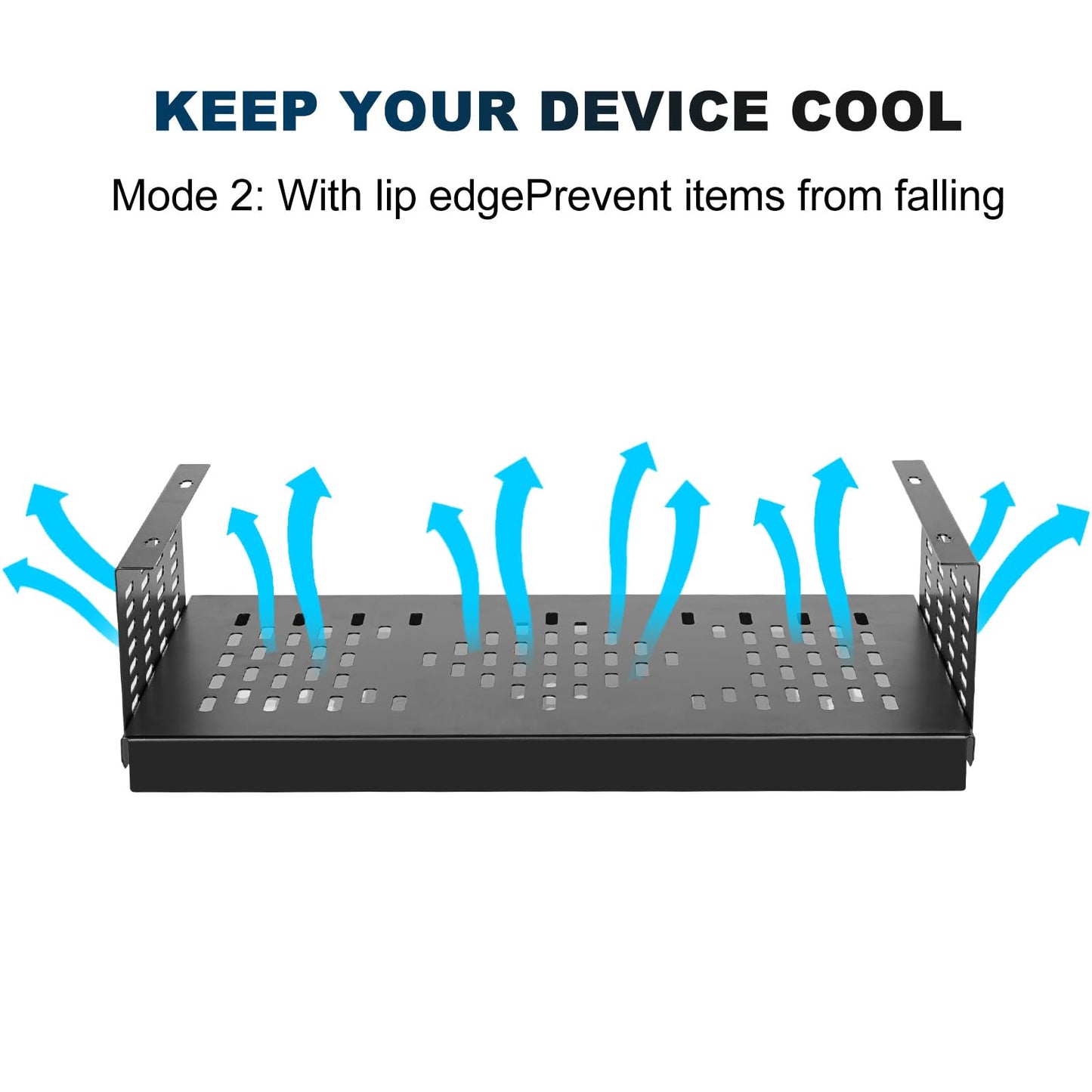 Freejia Adjustable Under Desk PC Mount for Small Form Factor SFF Computers and PCs, Product Using Space 17.3" x H 6" x D 12", Compatiblet with PlayStation 4, PS4 Slim, PS4 Pro for Under Desk Gaming
