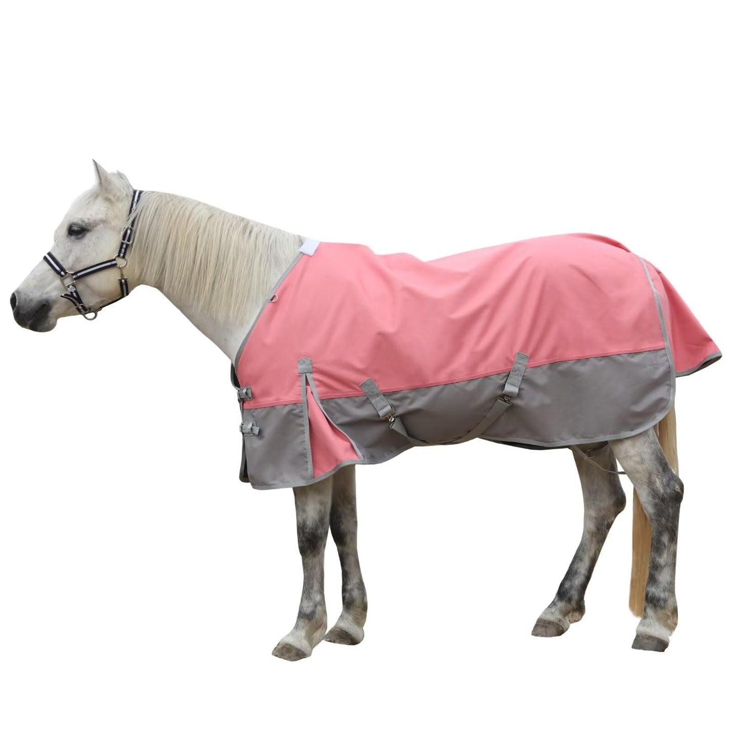 LEAFOREST 1200D Horse Blanket Waterproof Breathable Turnout (no Filling) Standard Neck Horse Sheet Pink Grey 72IN