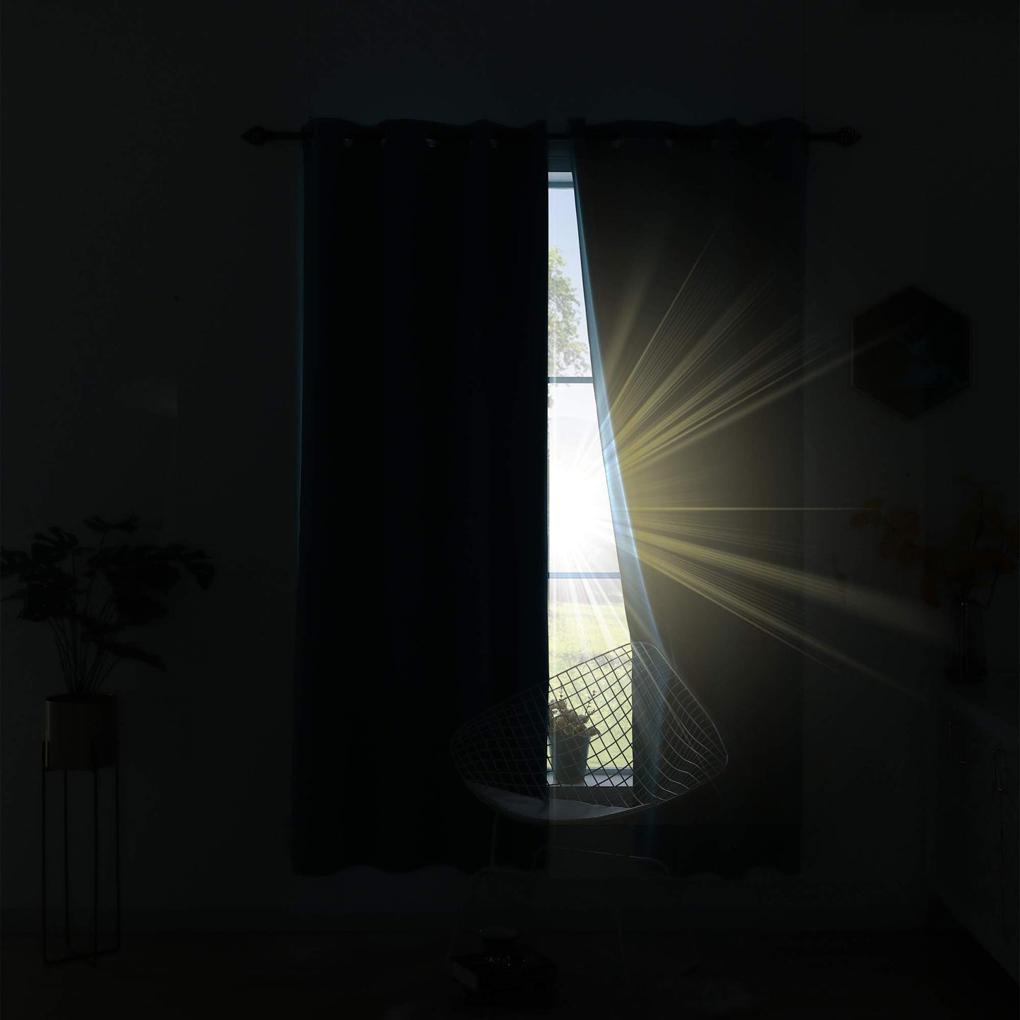 Sage Green Blackout Curtains 2 Panels, Rideau Opaque, Summer Boho Black Out Sound Proof Darkening Grommet Thermal Insulated Window Curtains Drapes 84 Inch Long for Bedroom Living Room