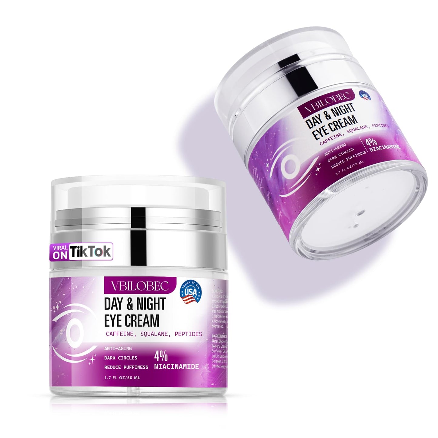 2025 Latest Caffeine Eye Cream 2PC [30+ SGS Certified] [Used by Over 1M Fans]Anti-aging Eye Cream to eliminate dark circles, puffiness, and fine lines.1.7 fl oz, for Women& Men