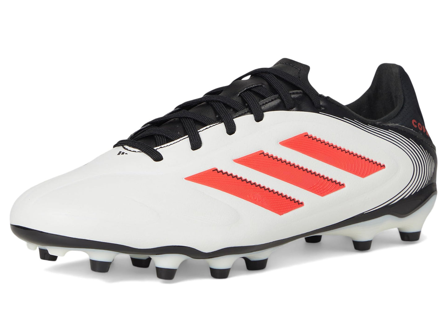adidas Unisex-Adult Copa Pure 3 League Firm Ground/Multi Ground Soccer,White/Lucid Red/Black,13