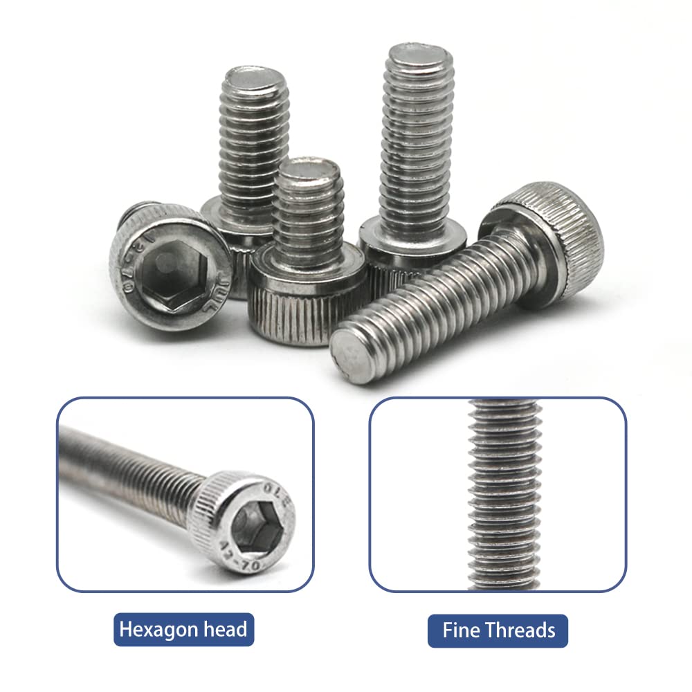 1280 Pieces M3 Screws Metric Stainless Steel 304 Hex Socket Head Cap Screws Bolts Nuts Washers Assortment Kit