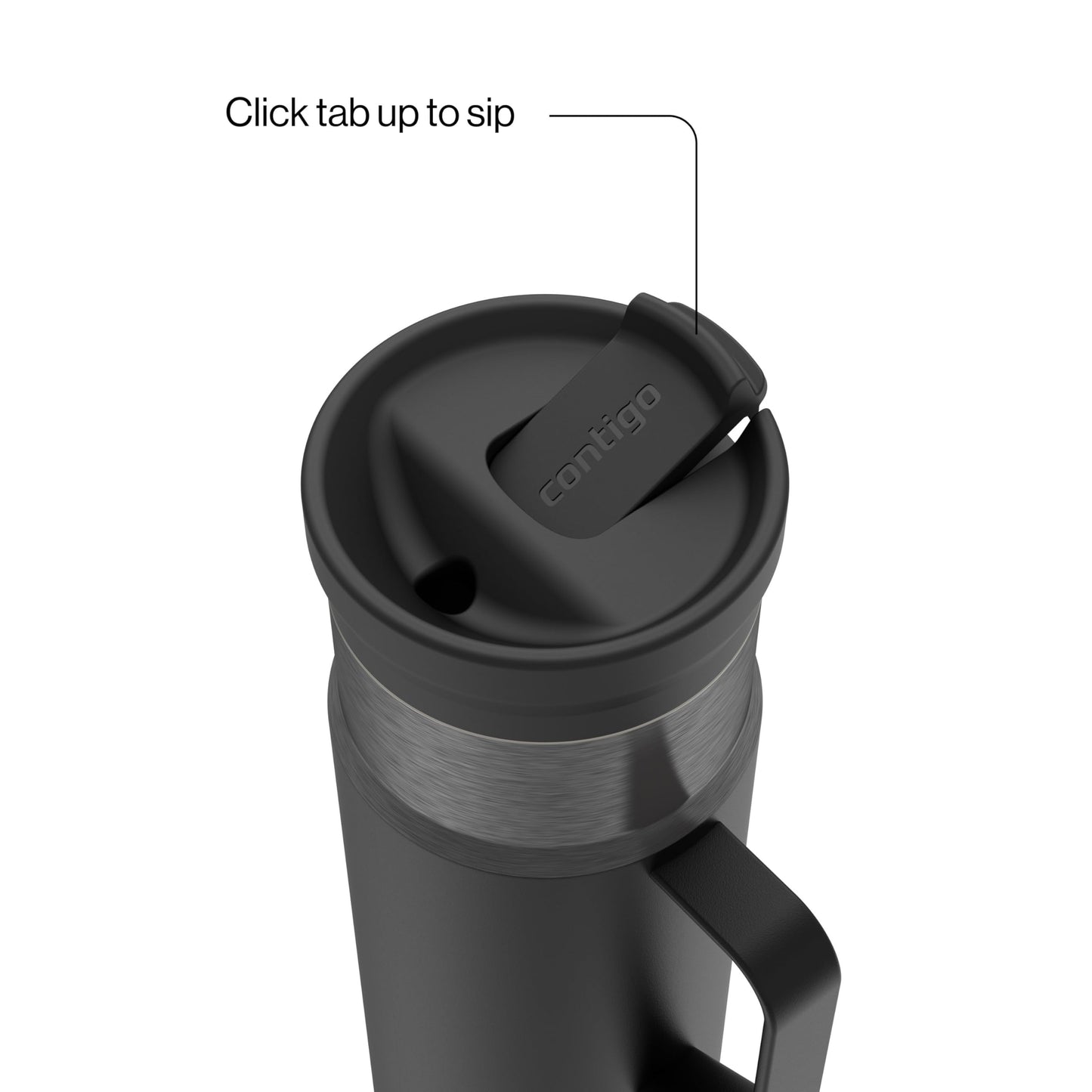 Contigo SnapSeal 20 oz Travel Mug w/Side Handle | Vacuum-Insulated Stainless Steel for Hot Coffee & Tea or Cold Drinks | Spill-Proof Lid w/Straw Compatibility | BPA & Lead-Free | Dishwasher Safe
