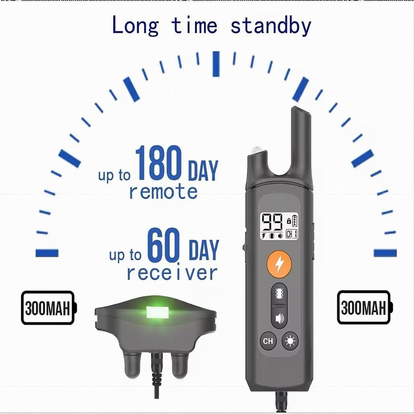 BEFYUS Anti Dog Bark Collar with Remote - Smart Waterproof Dog Training Shock Collar for 8-120 lbs Small Medium Large Dogs with Adjustable Safe Shock Modes,Beep and Vibration