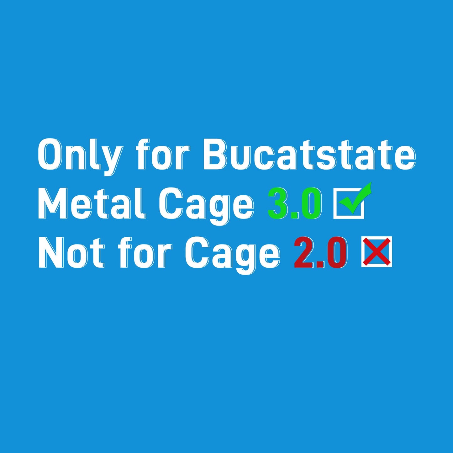 BUCATSTATE Cage 3.0 Universal Wheel & Stacking Accessories, Cage 3.0 Accessories That Support Moving and Stacking, Only for Bucatstate Metal Cages 3.0 (White)