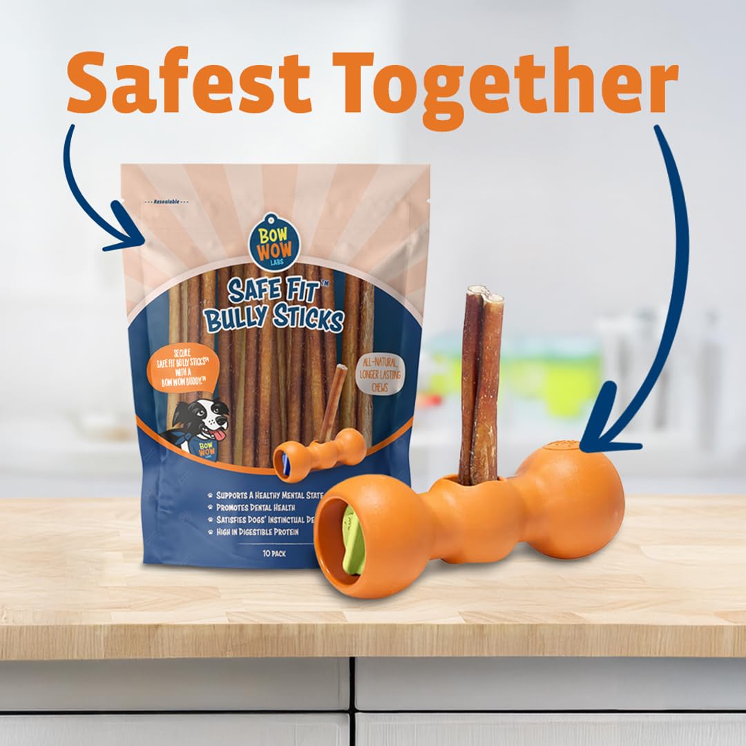 Bow Wow Labs Buddy Safety Device | Newly Redesigned Bully Stick Holder for Dogs | Made in The USA | Dishwasher Safe (M)
