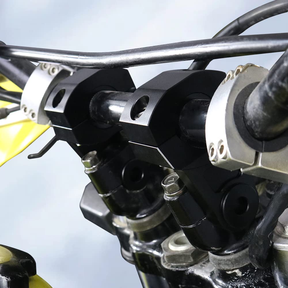 Mantt Universal CNC Handlebar Riser (2 inch Riser) 7/8" (22 mm) Motorcycle ATV Risers Fit for CRF 250L/DR650/KLR650/TW200/Grom MSX125/FZ6/ TTR Z125/GSR 750/ DRZ 400/S (7/8" to 7/8'' & 1 1/8")