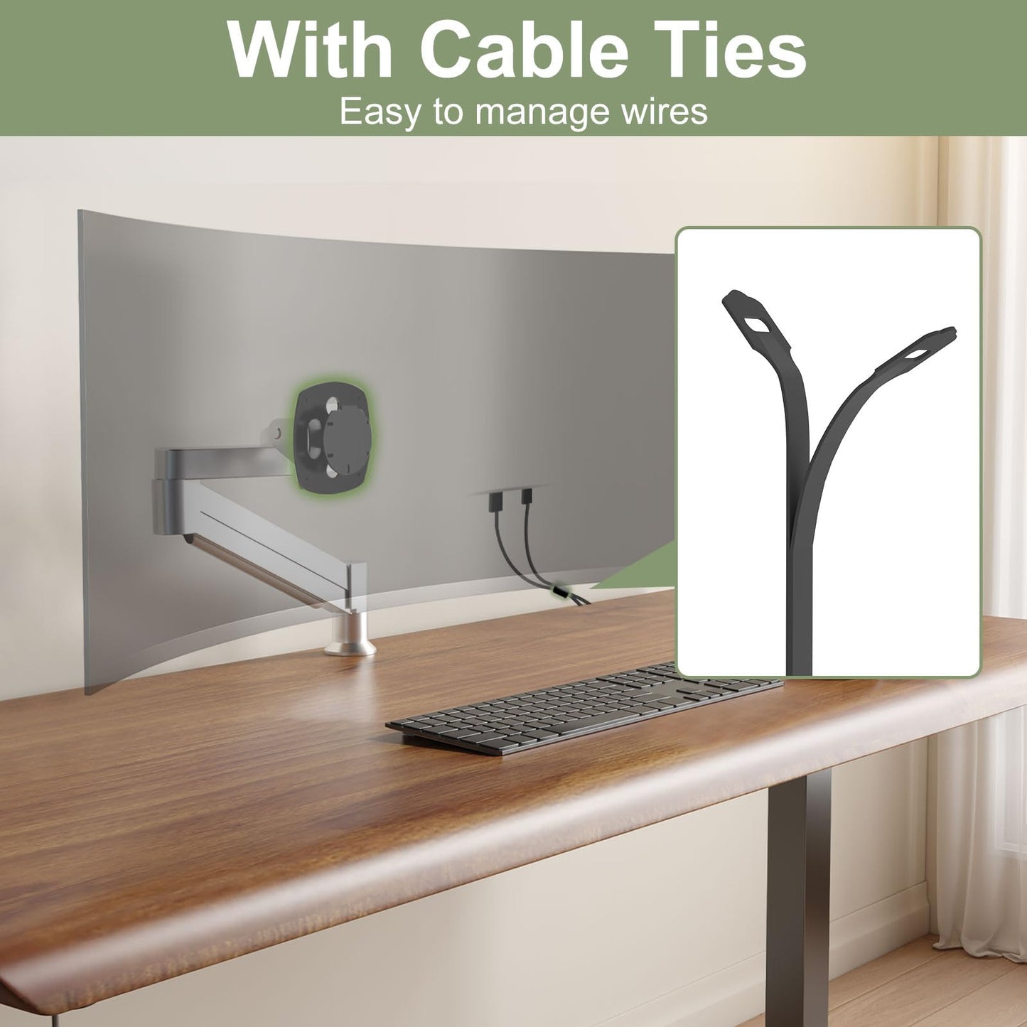VESA Adapter for Samsung 27" & 32" Odyssey G7/G6, VESA Monitor Adapter Compatible with Samsung LC32G75TQSNXZA LC27G77TQSNXZA Curved Monitor with Pen Holder and Cable Ties
