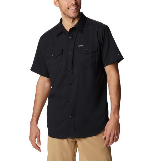 Columbia Men's Utilizer II Solid Short Sleeve Shirt, Black, 2X Tall