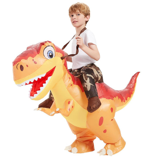 COMIN Inflatable Dinosaur Costume Kids Blow Up T Rex Dino Costumes Funny Fancy Dress for Halloween Party