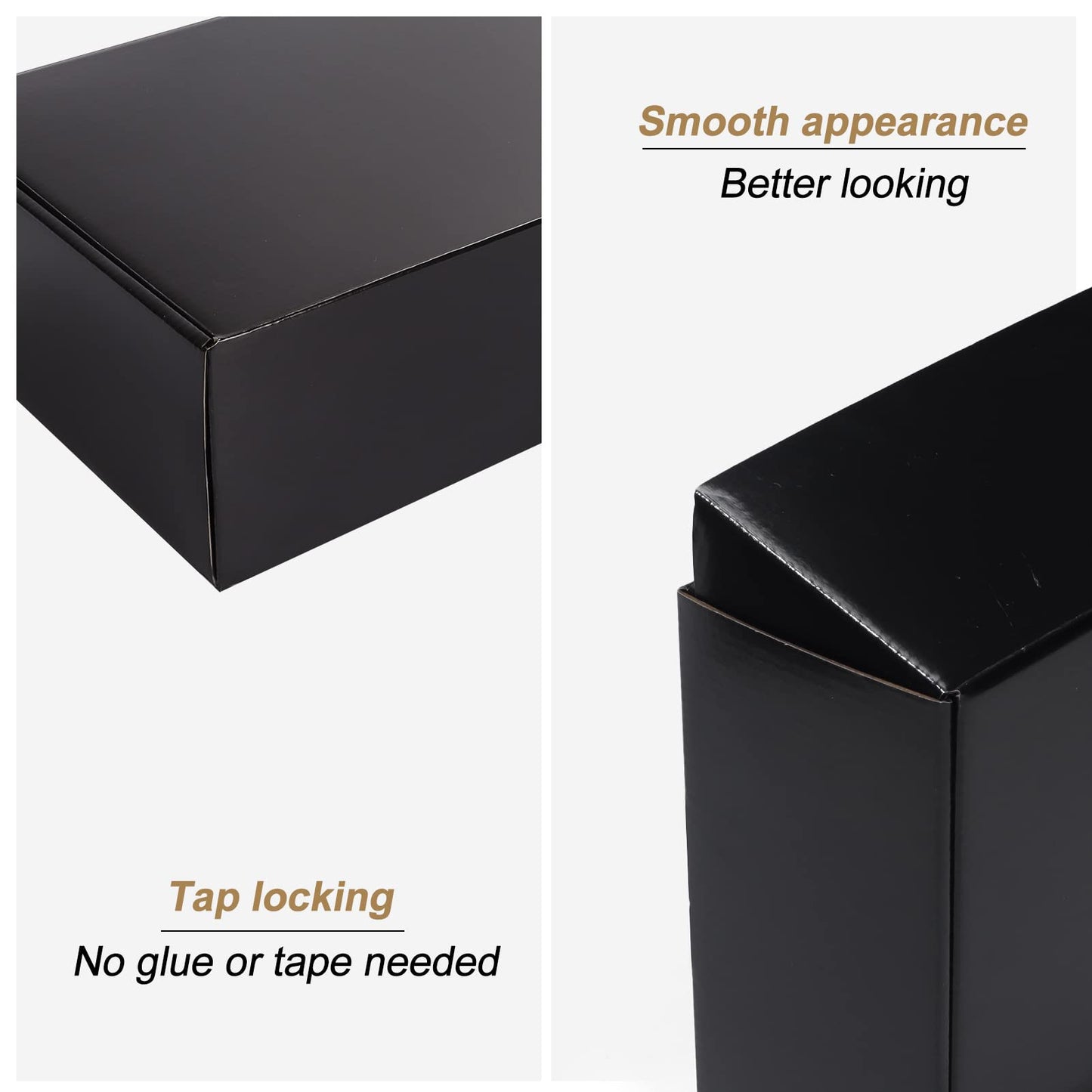 ZBEIVAN 12x9x4 Black Small Shipping Boxes, 20 Packs Corrugated Cardboard Mailer Boxes for Packaging Small Business Mailing Gifts Wrap Boxes with Lids