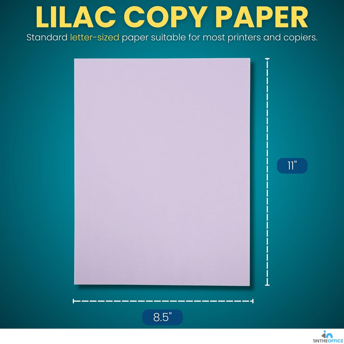 1InTheOffice Lilac Colored Copy Paper, Crafting & Office, 8.5 x 11", 20 lb, 500 Sheets