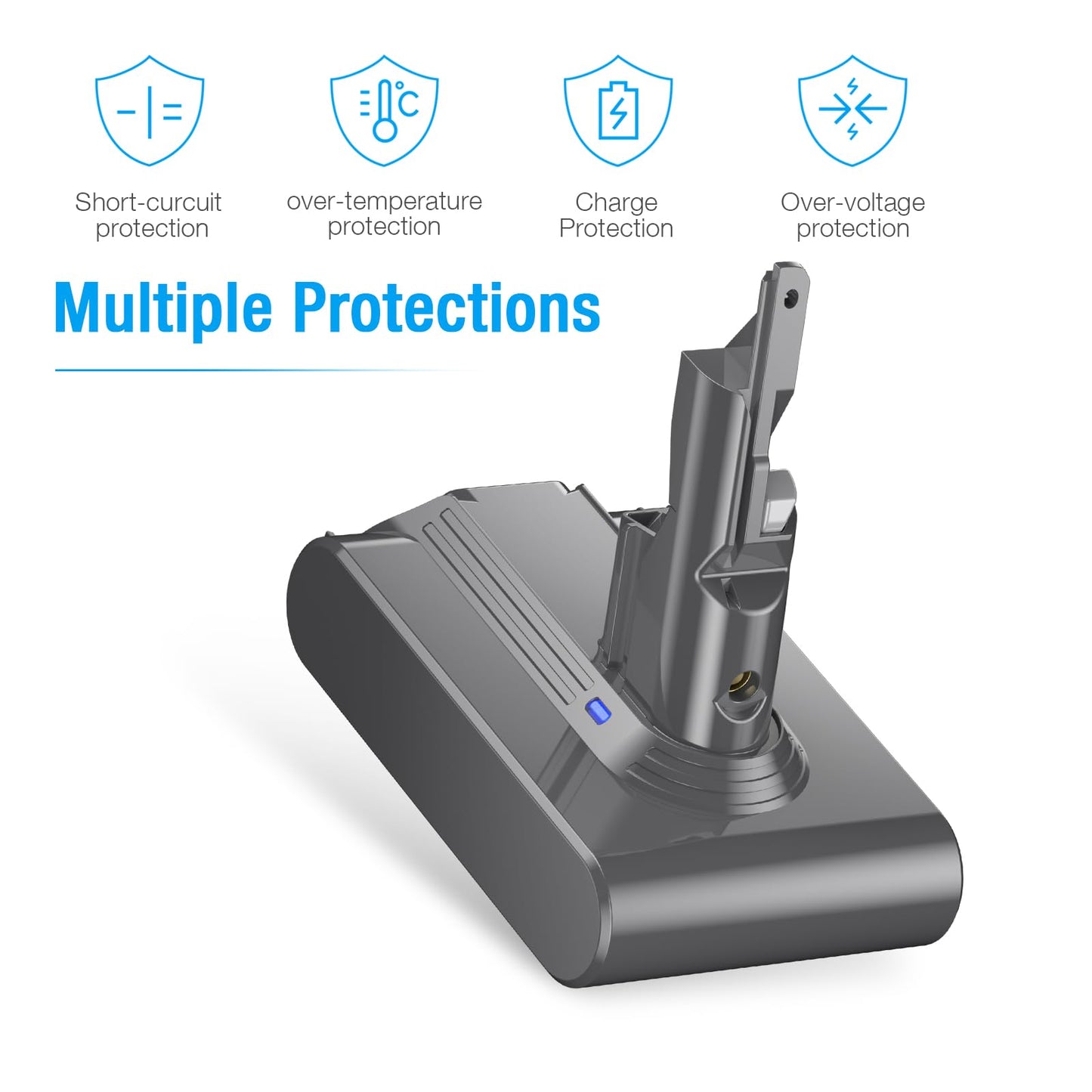21.6V 4.0Ah Replacement for V7 Battery Compatible with Dyson SV11 V7 Motorhead V7 Animal V7 Trigger V7 HEPA V7 Car+Boat V7 Absolute Handheld Vacuum Cleaners