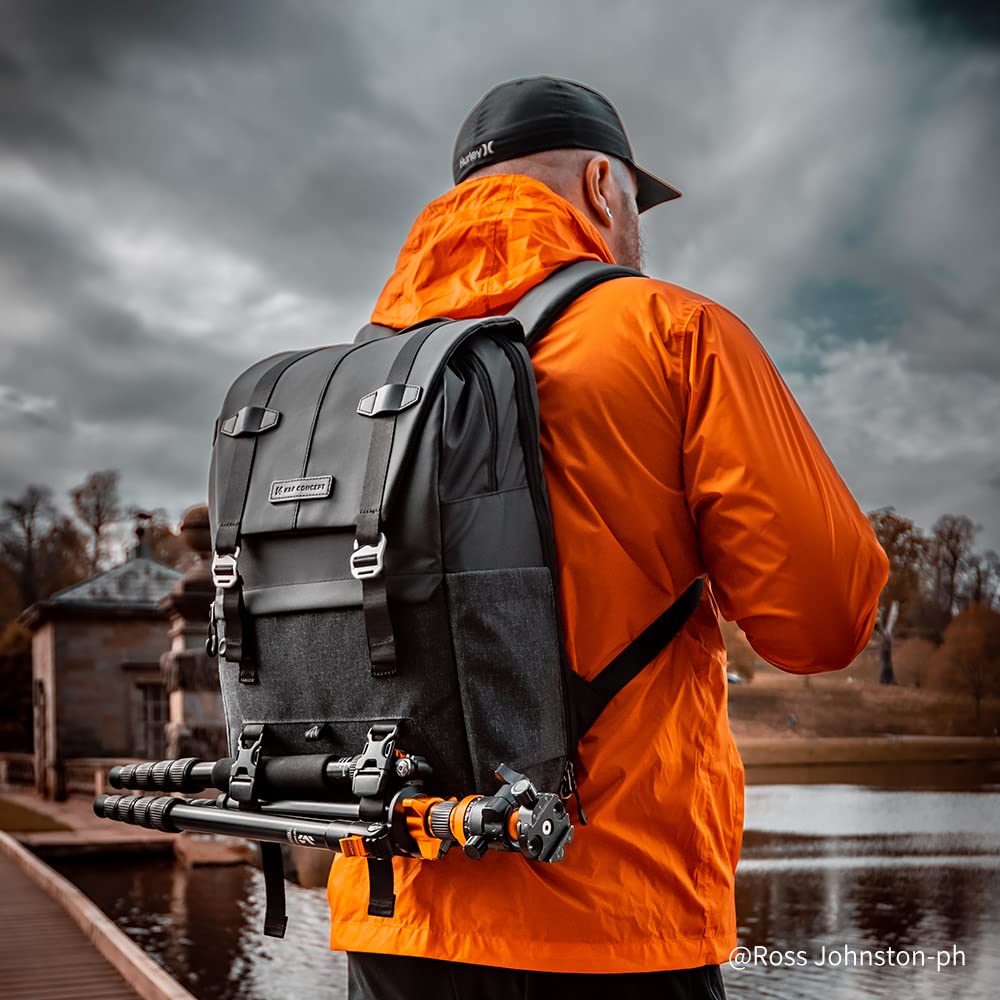 K&F Concept Camera Backpack, Camera Bags for Photographers Large Capacity Camera Case with Raincover,15-15.6 Inch Laptop Compartment Compatible for Canon/Nikon/Sony/DJI Mavic Drone(Beta Backpack 20L)