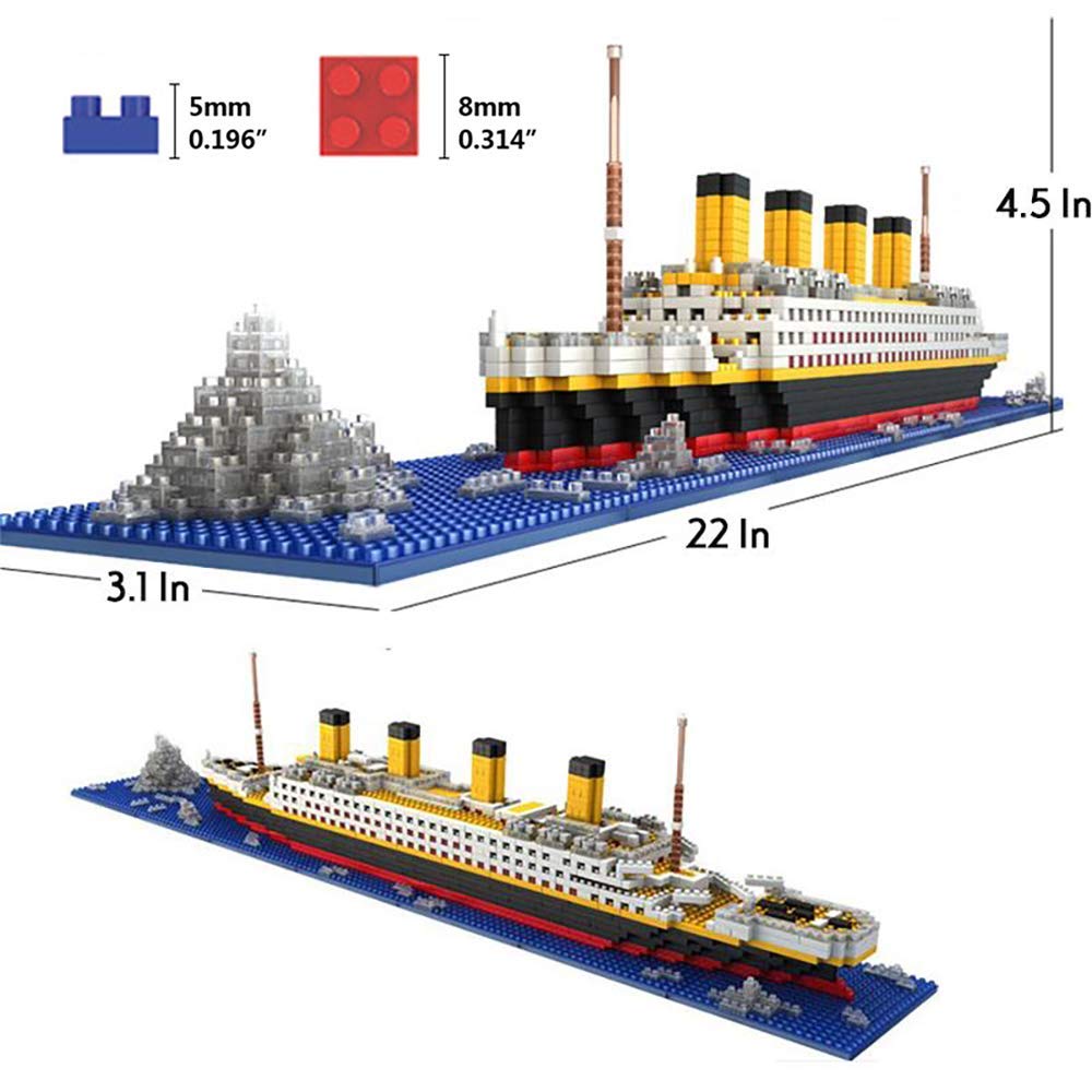 Titanic Model Building Blocks Micro Mini Bricks 3D Puzzle Set Educational Toys