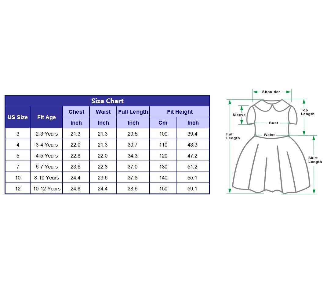 Party Chili Princess Costumes Birthday Dress Up For Little Girls with Crown,Mace,Gloves Accessories 2t 3t (100)