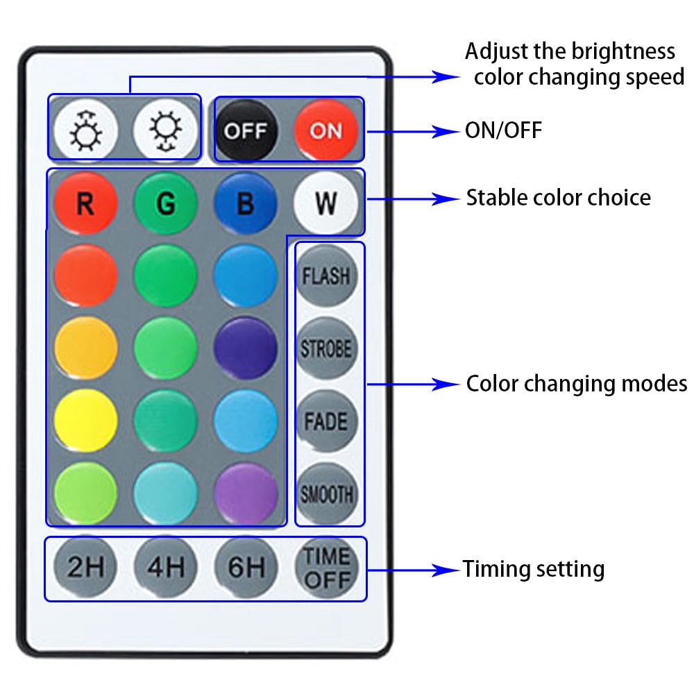 Colored Pond Lights with Timer, RGB Fountain Lights IP68 Waterproof, Underwater LED Dimmable Outdoor Light for Fish Tank Pond Fountain Garden Landscape, 2 in Set