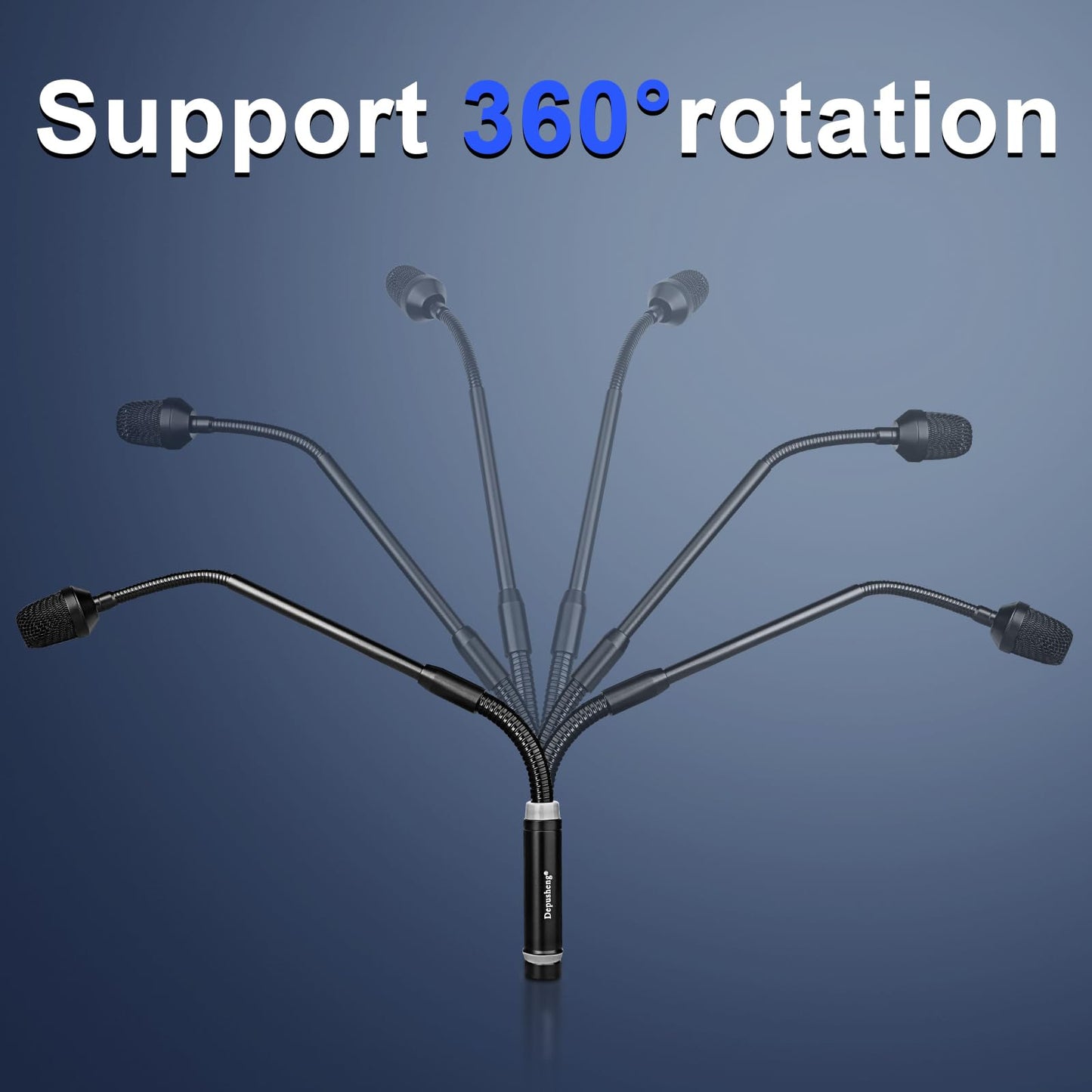 Depusheng Professional Dynamic DJ Microphone for Mixer Dedicated Disc Shouting Microphone KTV Bar Gooseneck DJ Mic